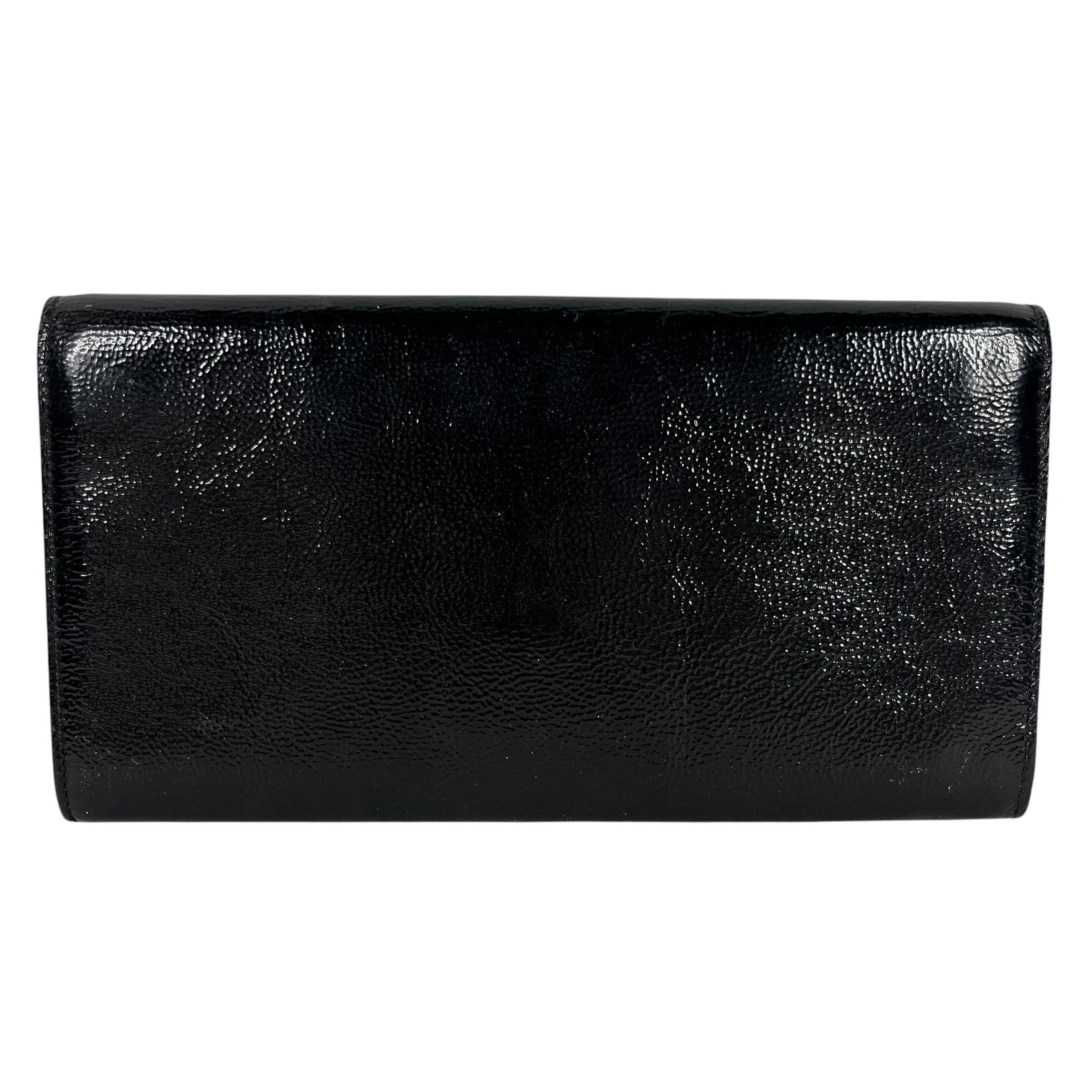 YVES SAINT LAURENT/Clutch Bag/Leather/BLK/PATENT LEATHER CLUTCH view 2