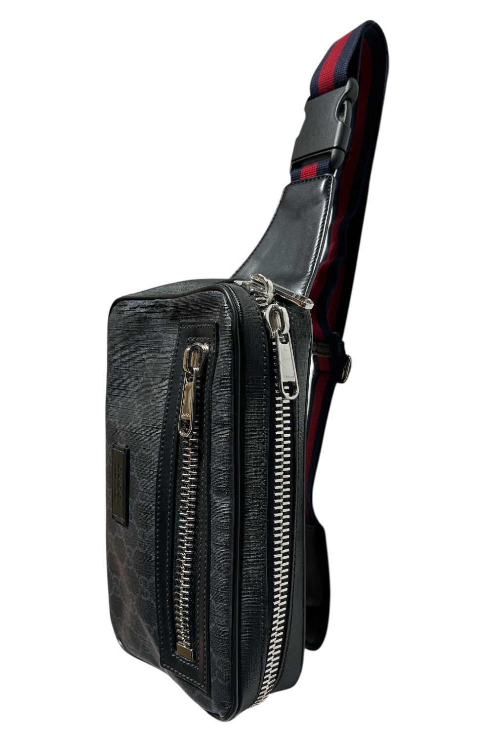 GUCCI/Fanny Pack/Monogram/Leather/BLK/SUPREME MONOGRAM BUM BAG view 2