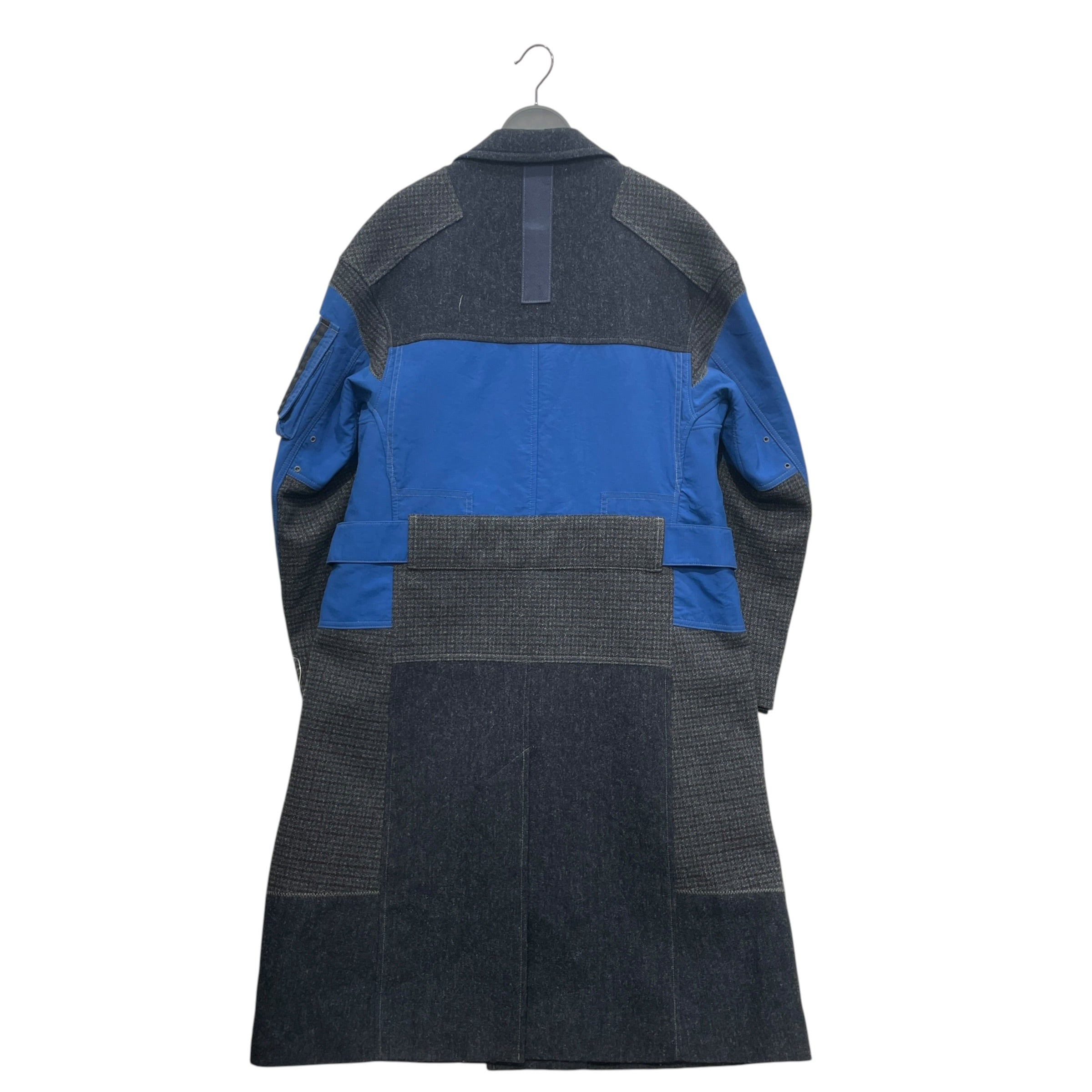 JUNYA WATANABE COMME des GARCONS/Coat/XS/Nylon/BLU/JW CDG MIXED MED BLU COAT view 4