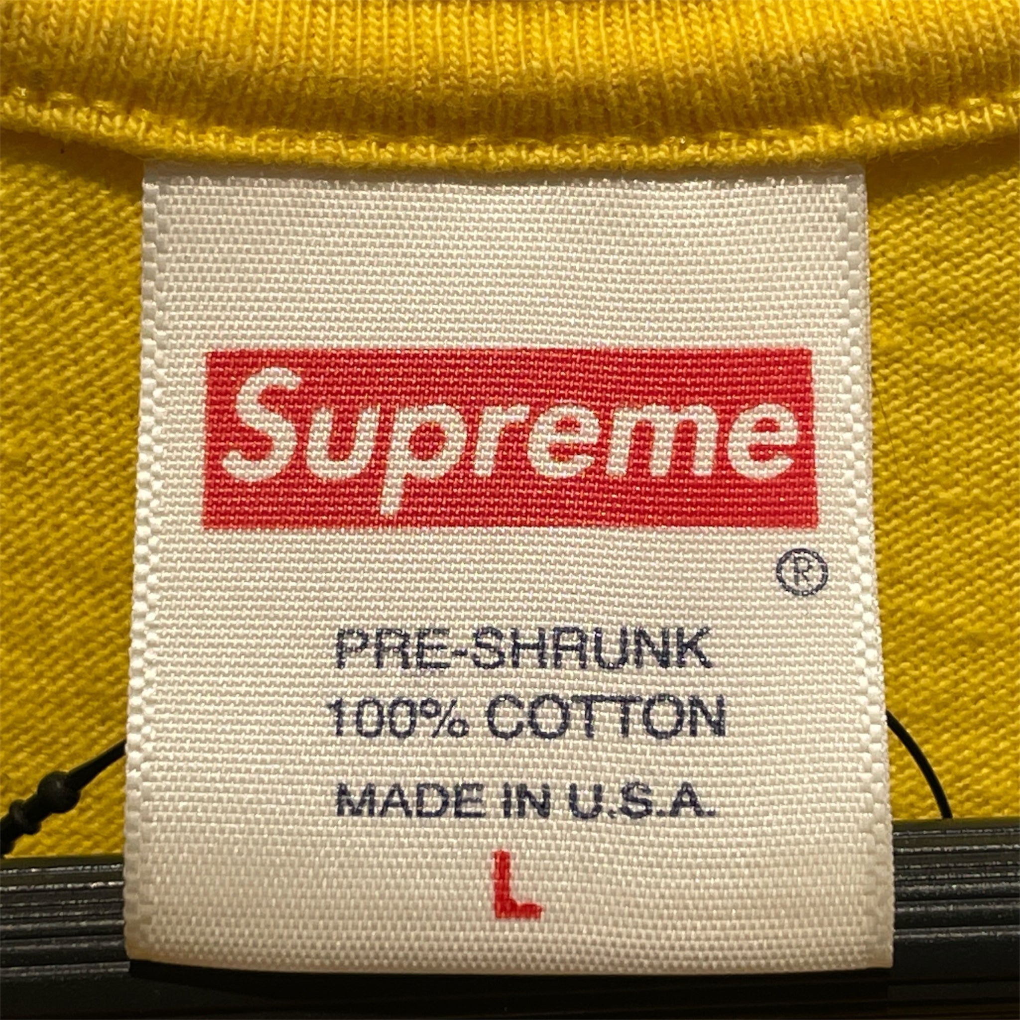 Supreme/T-Shirt/L/Cotton/YEL/ view 5