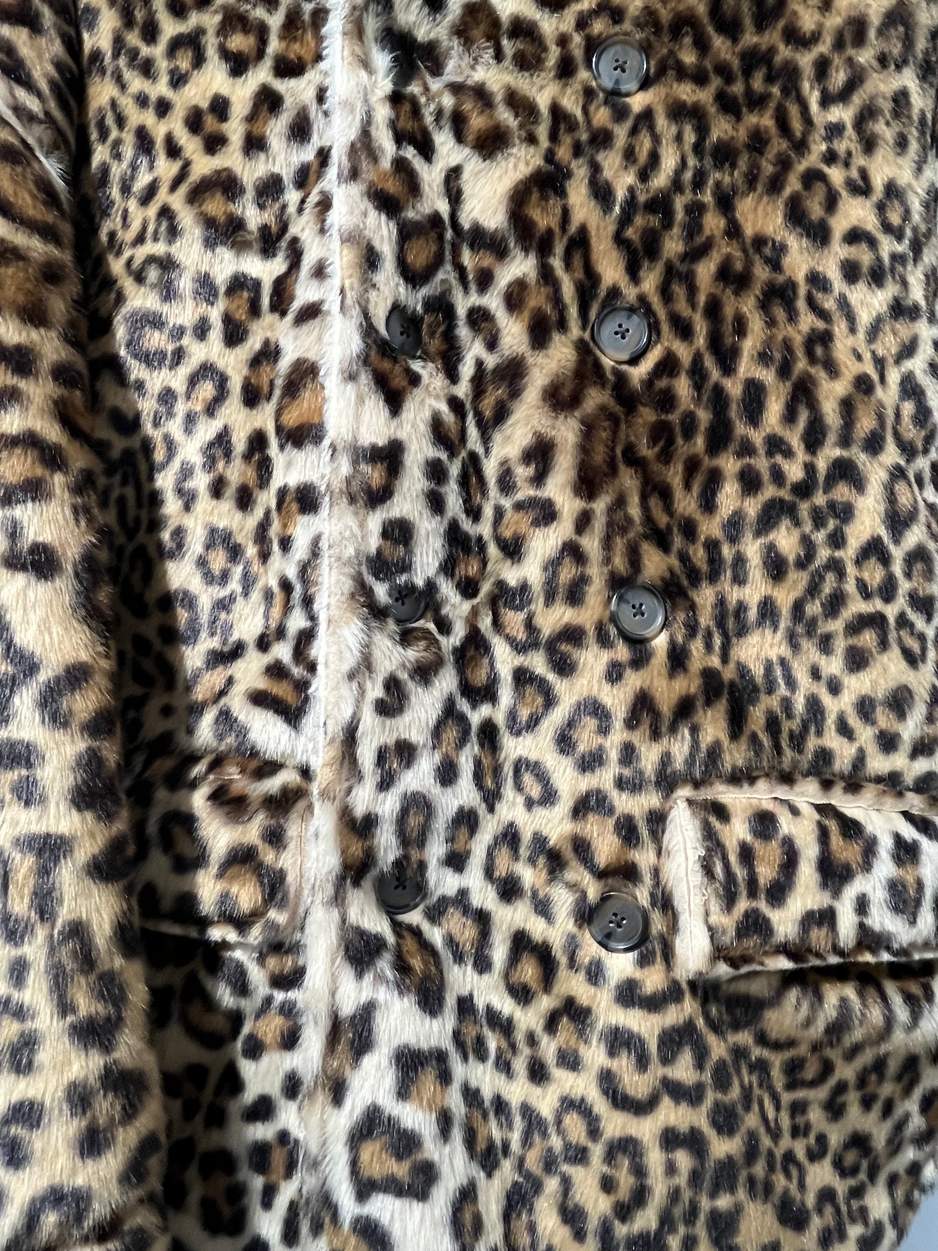 R13/Coat/XS/Leopard/Polyester/BRW/Double Breasted/HUNTER JACKET view 4