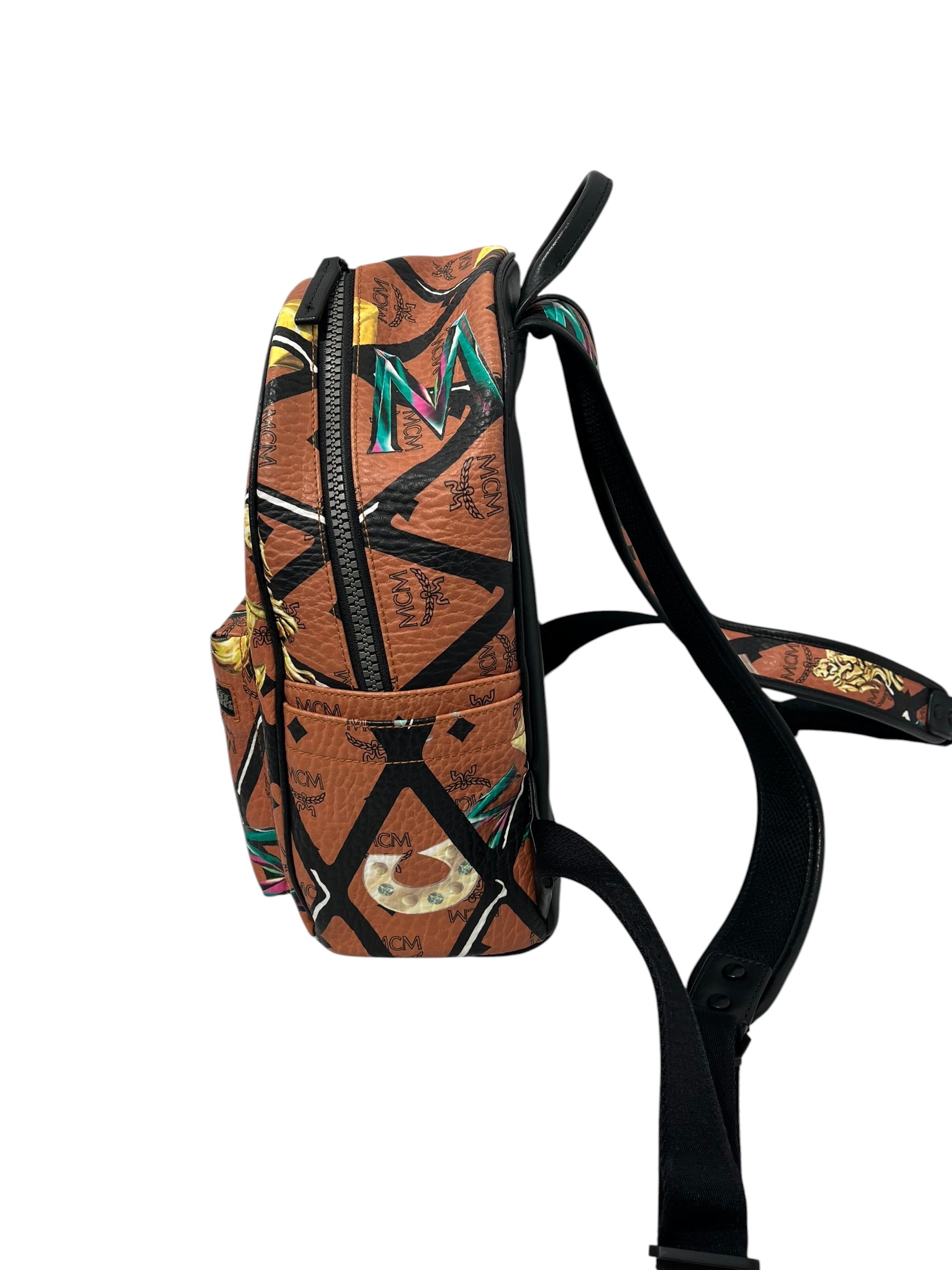MCM/Backpack/Monogram/Leather/MLT/ROMBI LION VISETOS view 4
