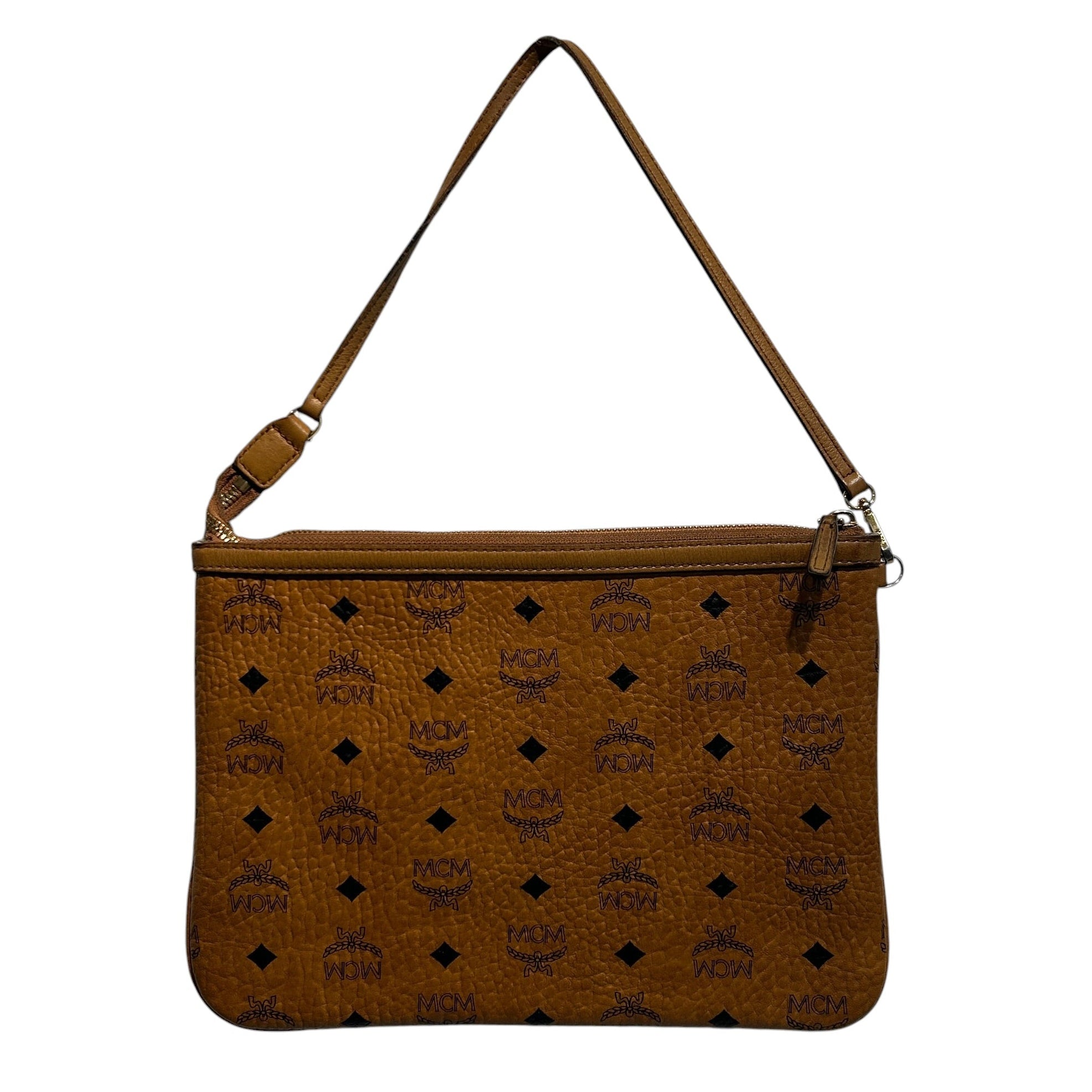 MCM/Pouch/Monogram/Leather/BRW/SHOULDER STRAP view 1