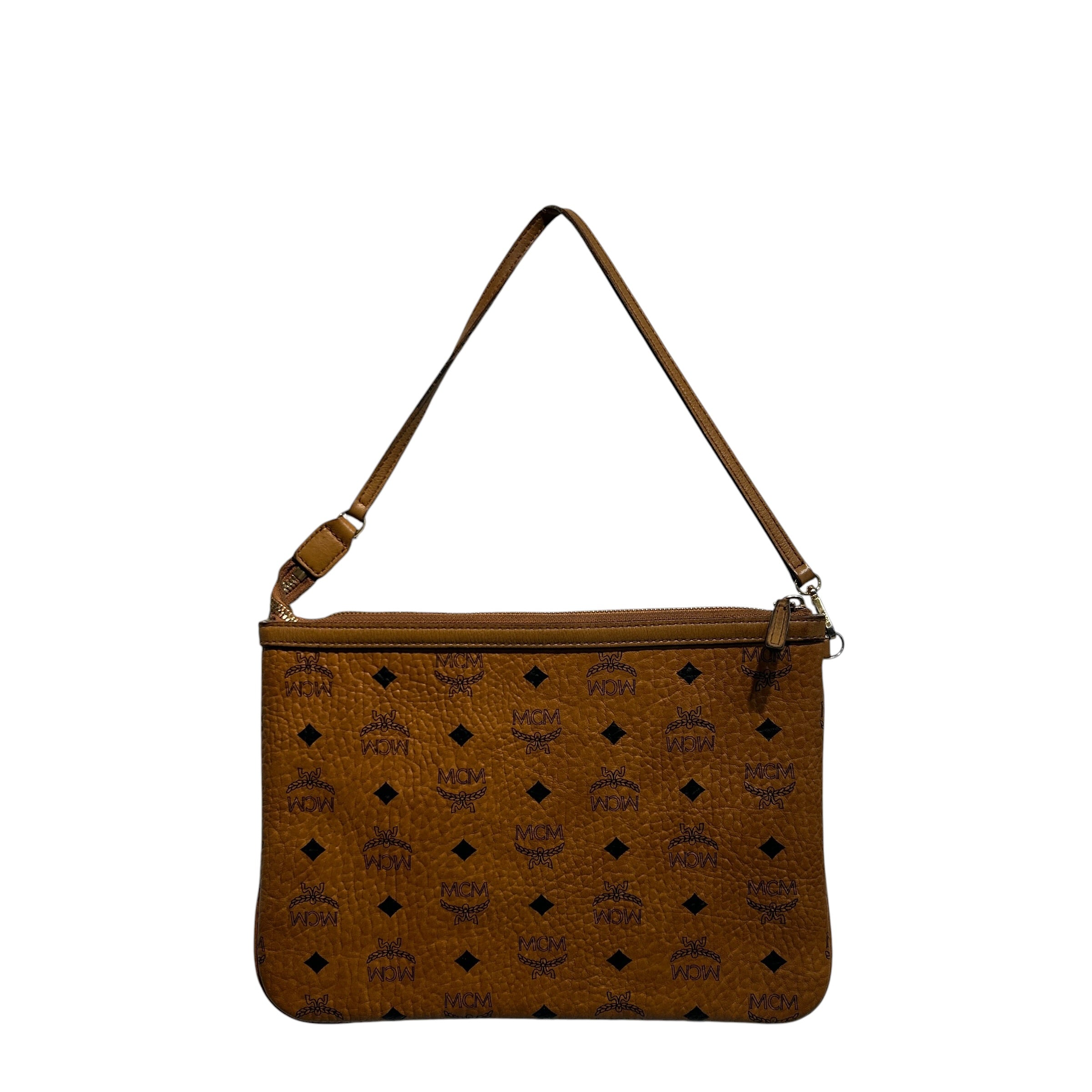 MCM/Pouch/Monogram/Leather/BRW/SHOULDER STRAP view 1