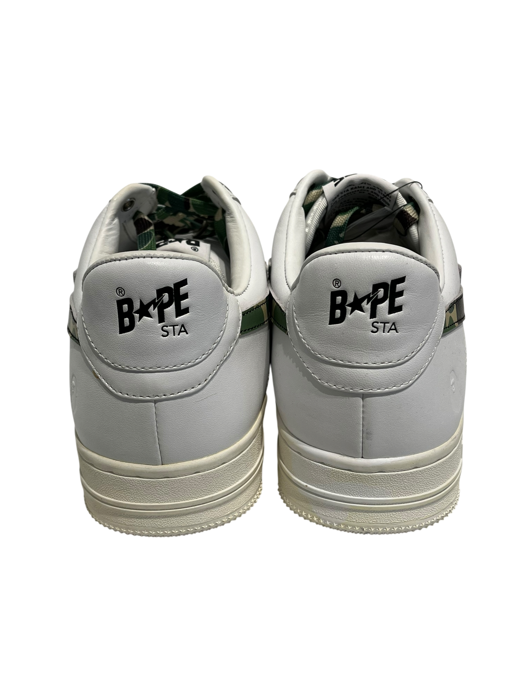 BAPE STA!/Low-Sneakers/US 11/Leather/WHT/Camo Star view 5