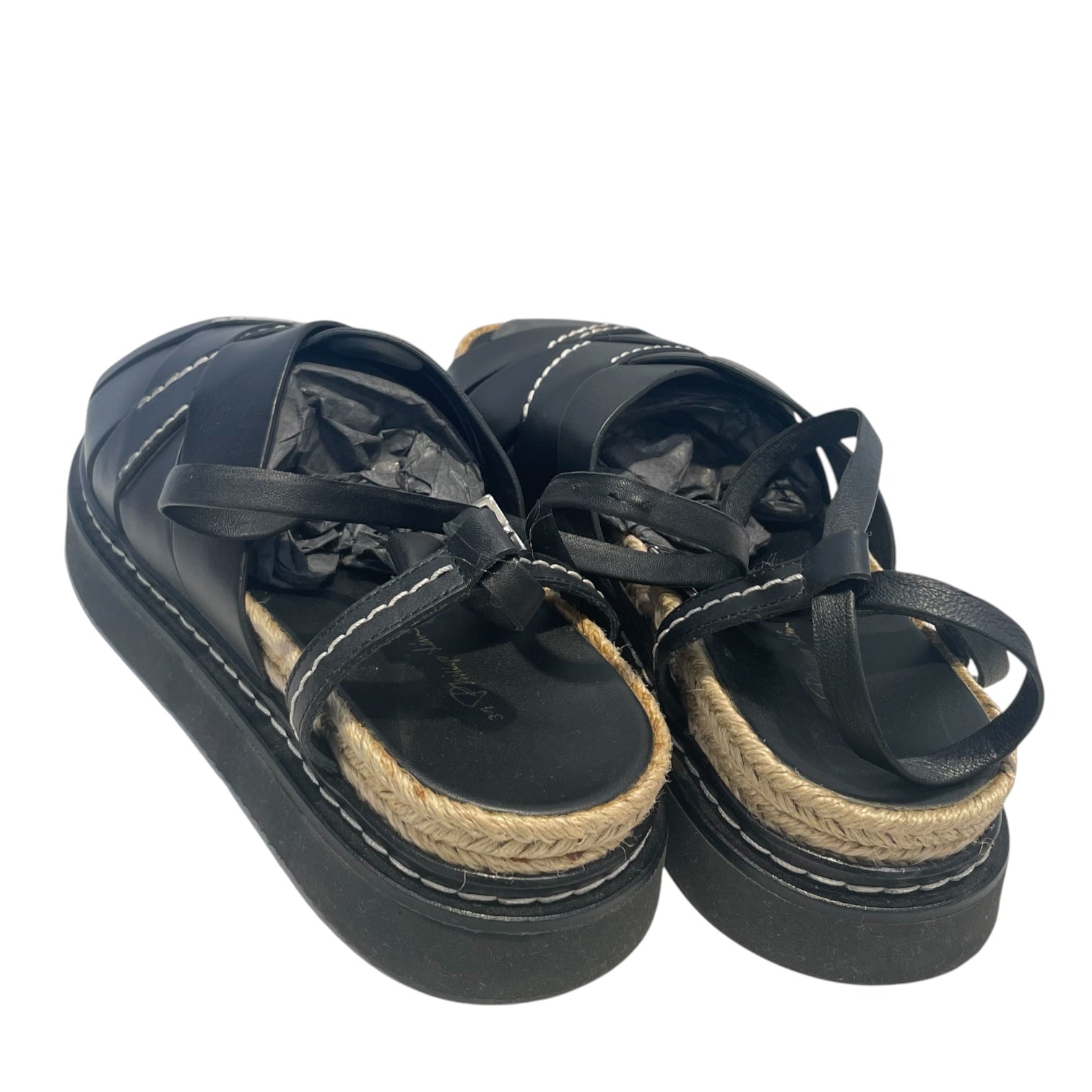 3.1 phillip lim/Sandals/EU 37/Cotton/BLK/lim sandals big heel view 2