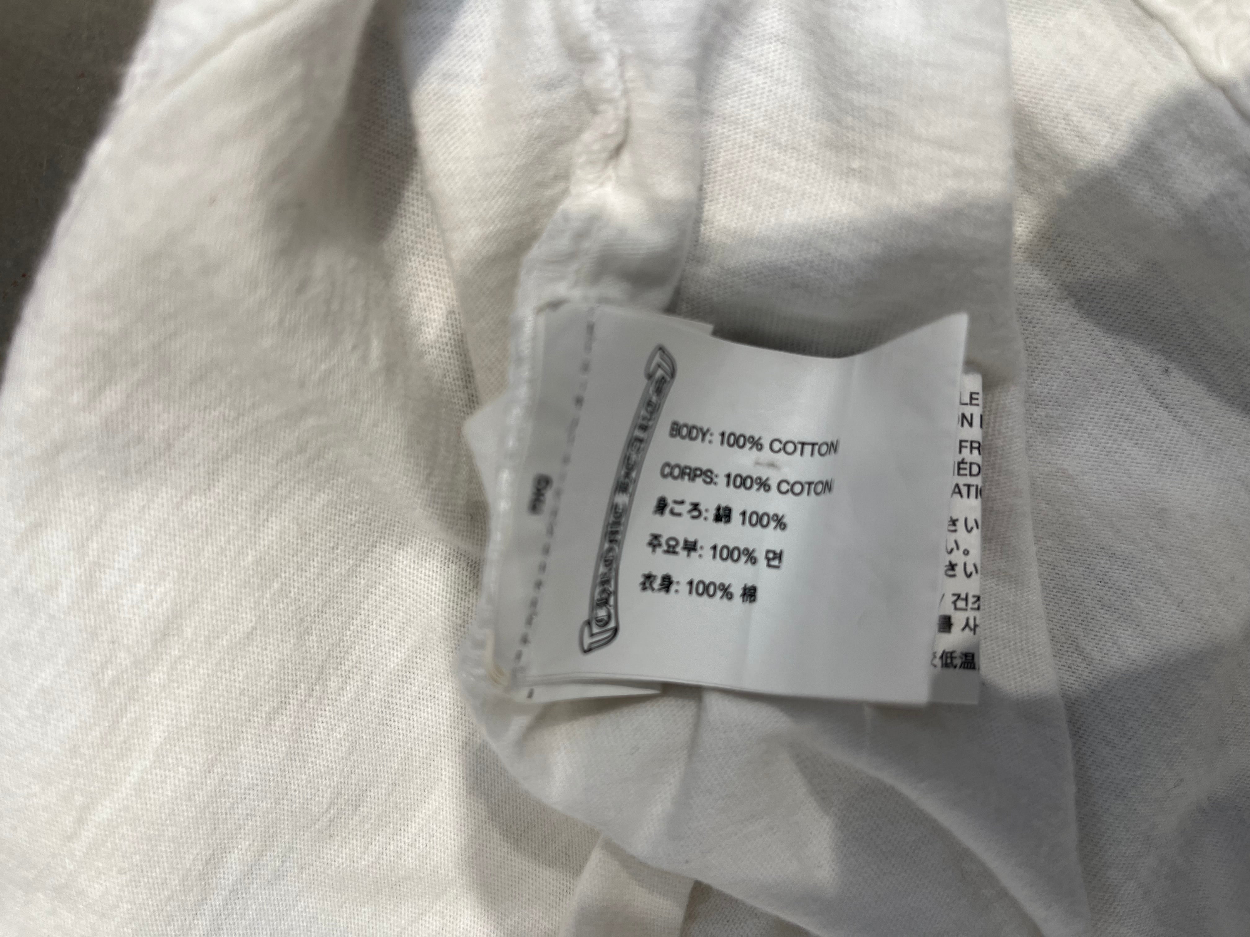 CHROME HEARTS/T-Shirt/S/Cotton/WHT/neck logo view 4