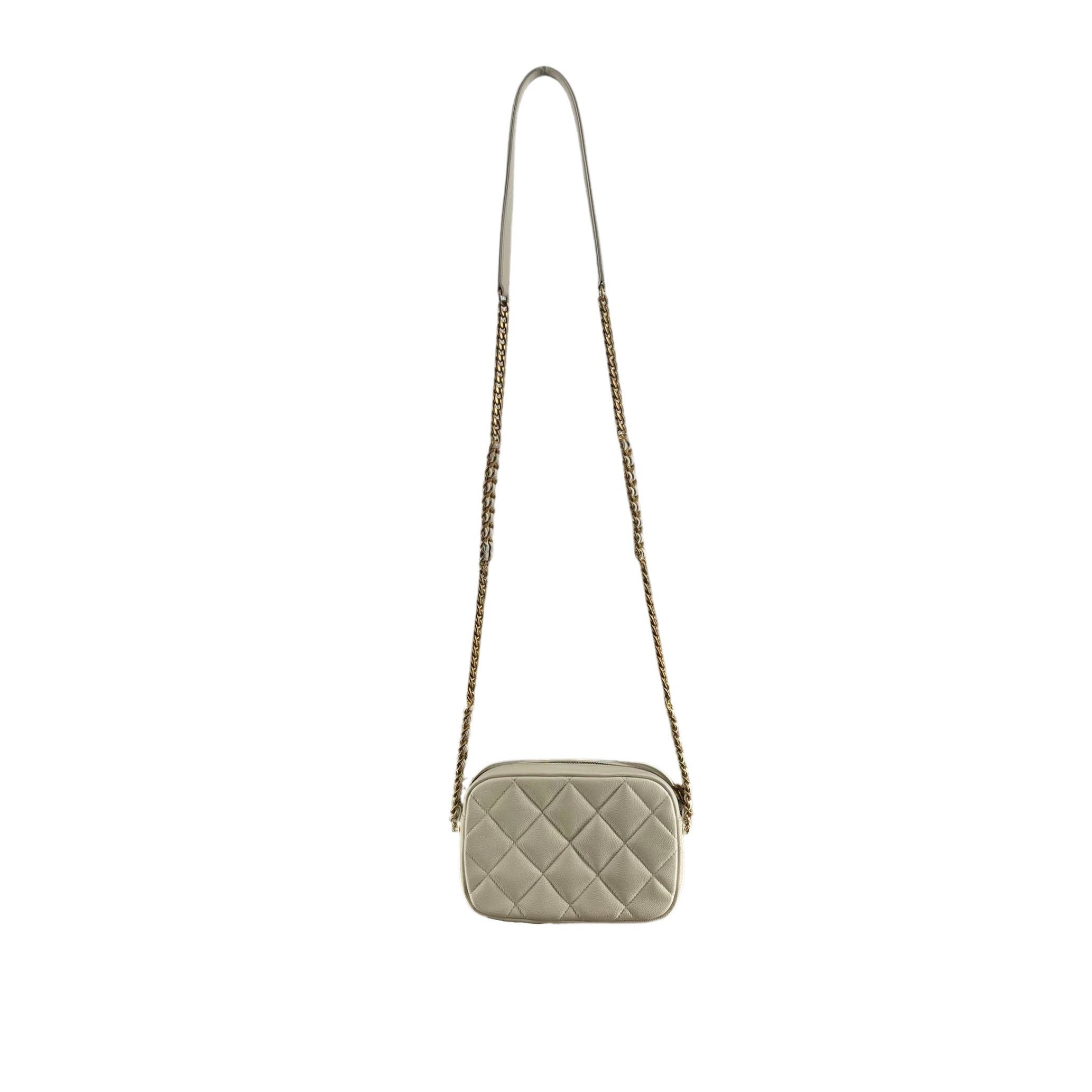 CHANEL/Cross Body Bag/Leather/WHT/KJHGTA91/GLD STRAP view 2