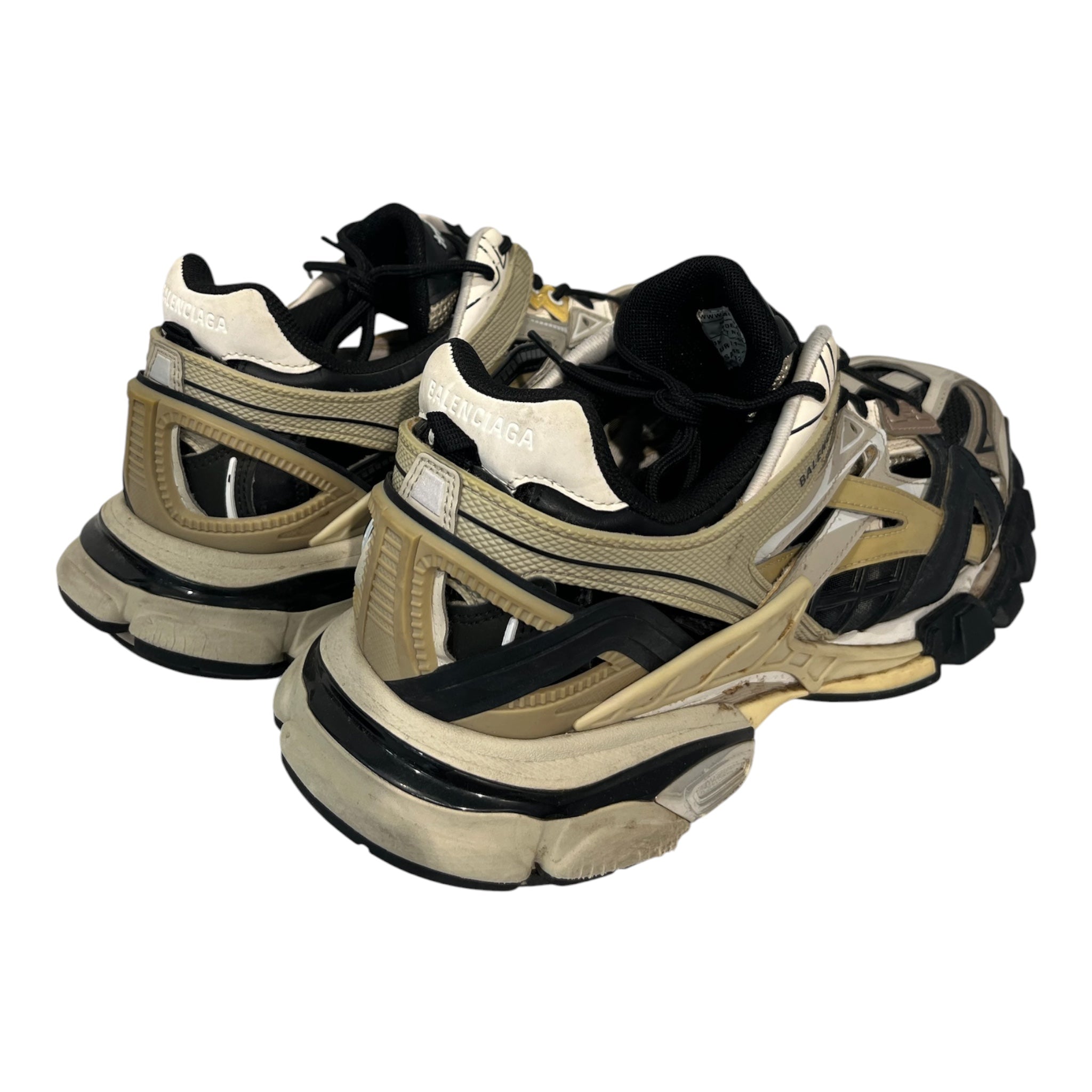 BALENCIAGA/Low-Sneakers/US 12/Polyester/WHT/U-Tip/568614 track 2 blk/wht view 2