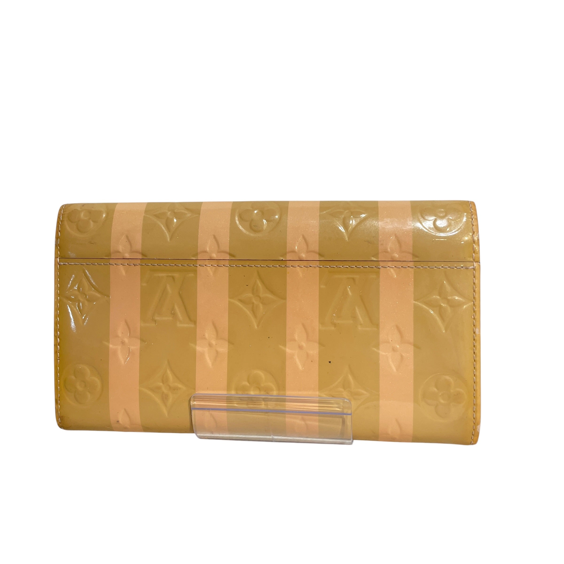 LOUIS VUITTON/Long Wallet/Stripe/Leather/BEG/Vernis Rayures Sarah Wallet view 2