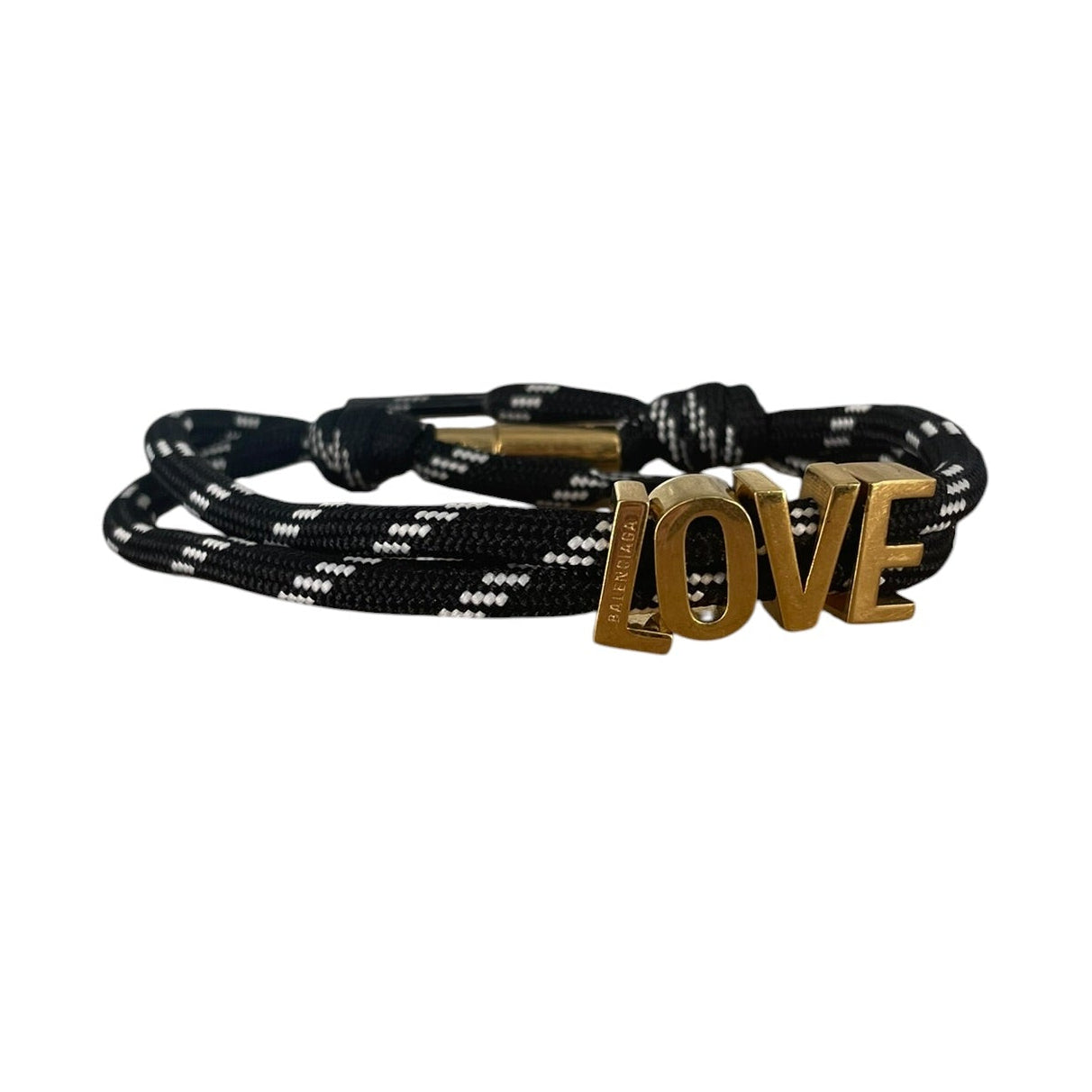 BALENCIAGA/Bracelet/OS/BLK/love gold view 1