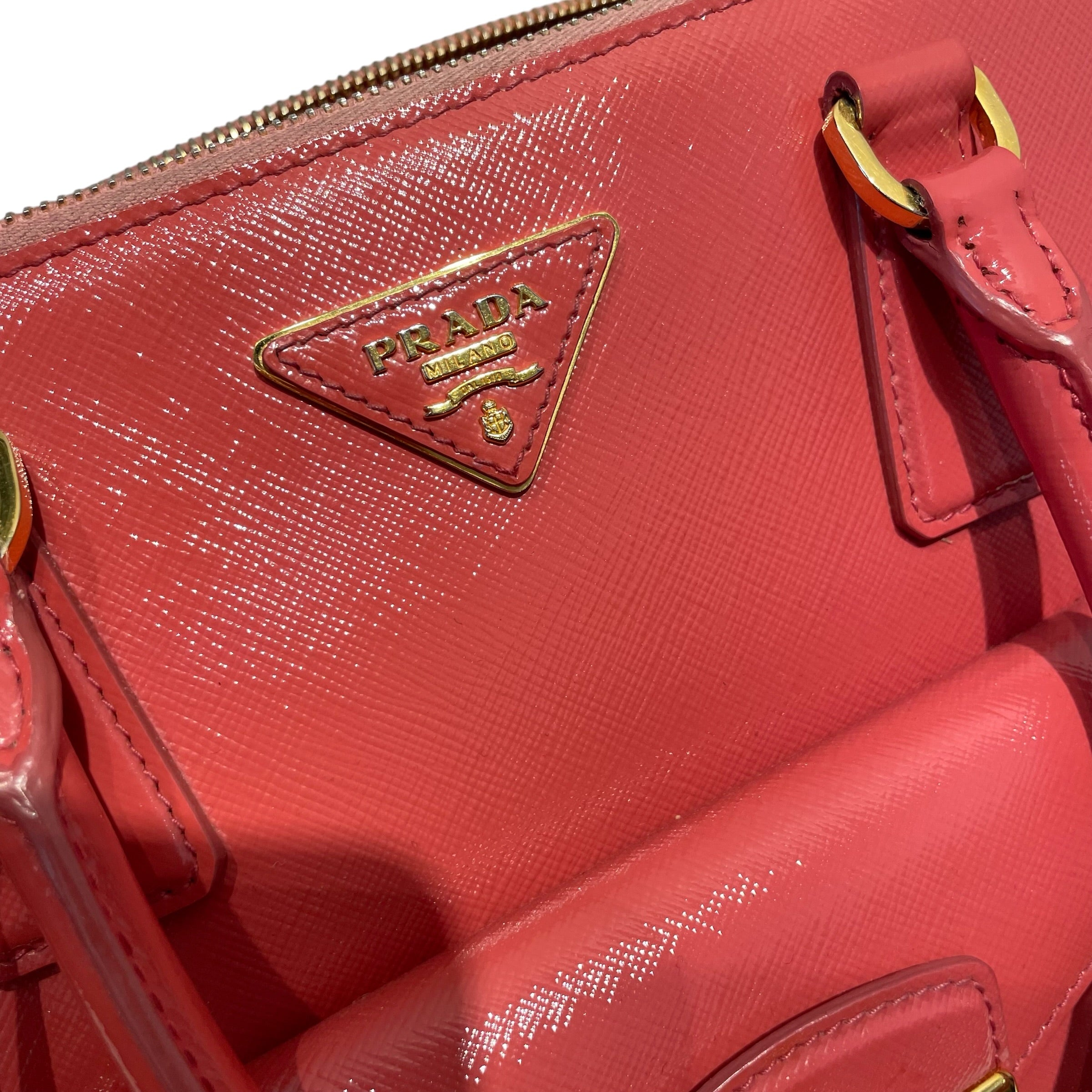 PRADA/Bag/Leather/PNK/Saffiano Vernice Galleria Tote view 6