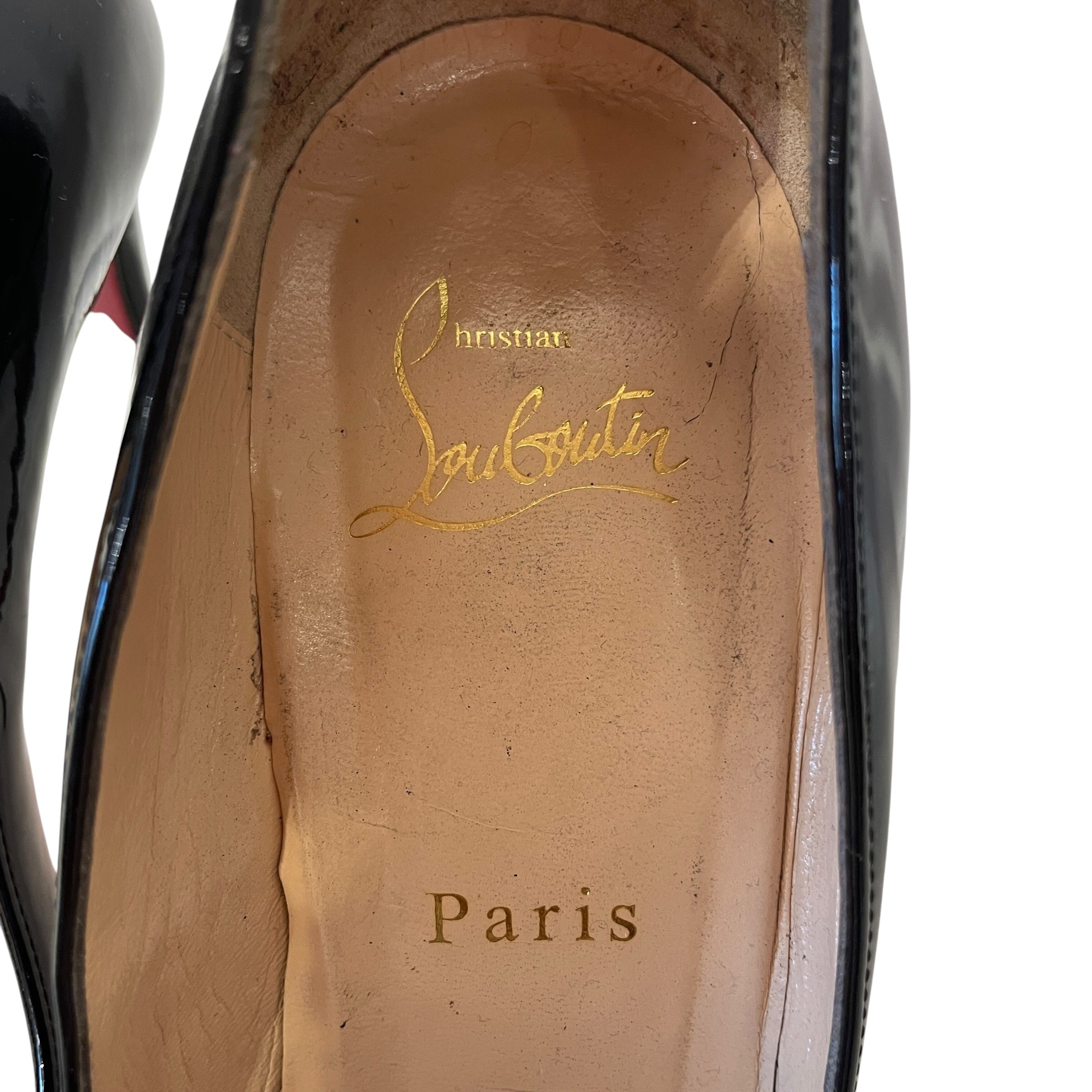 Christian Louboutin/Heels/EU 38.5/Leather/BLK/ view 3