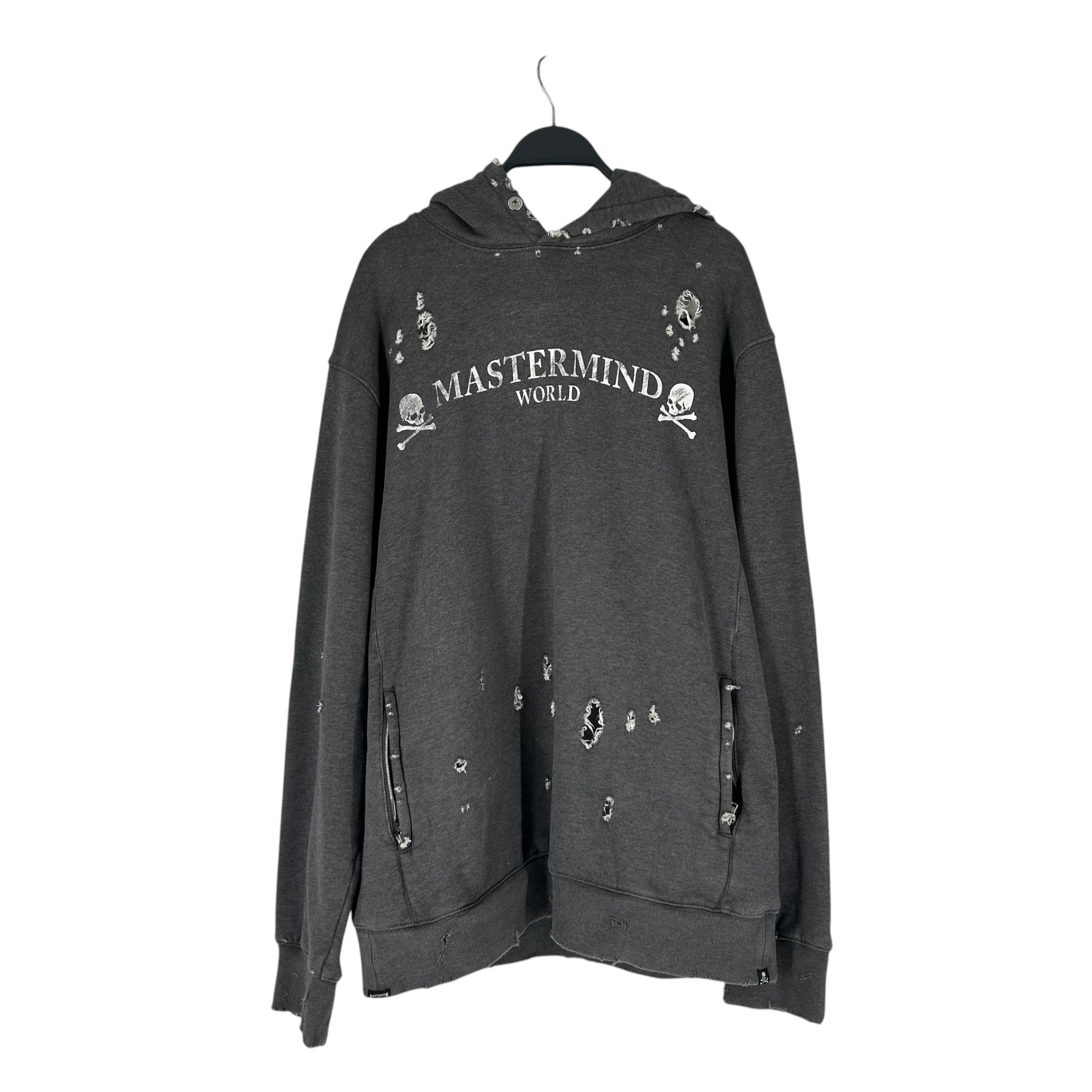 mastermind JAPAN/Hoodie/L/Cotton/GRY/ZIPPERS ON SLEEVES view 1