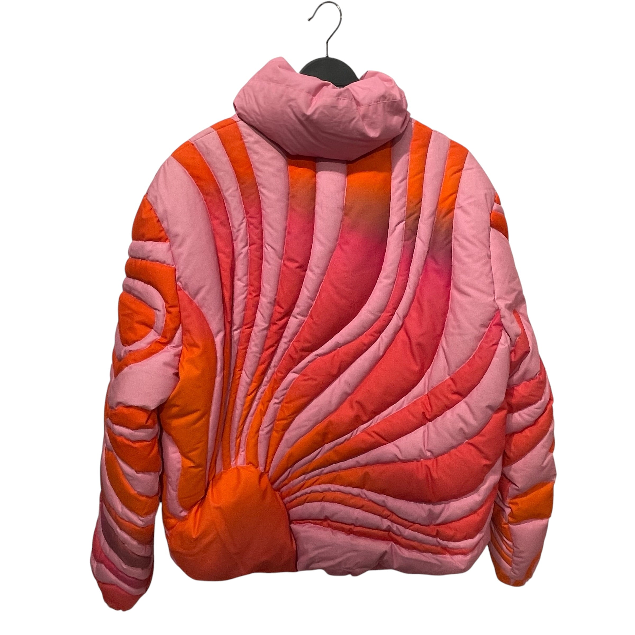 ERL/Coat/L/Cotton/PNK/All Over Print/sunset puffer pnk/orn/drk pnk view 2