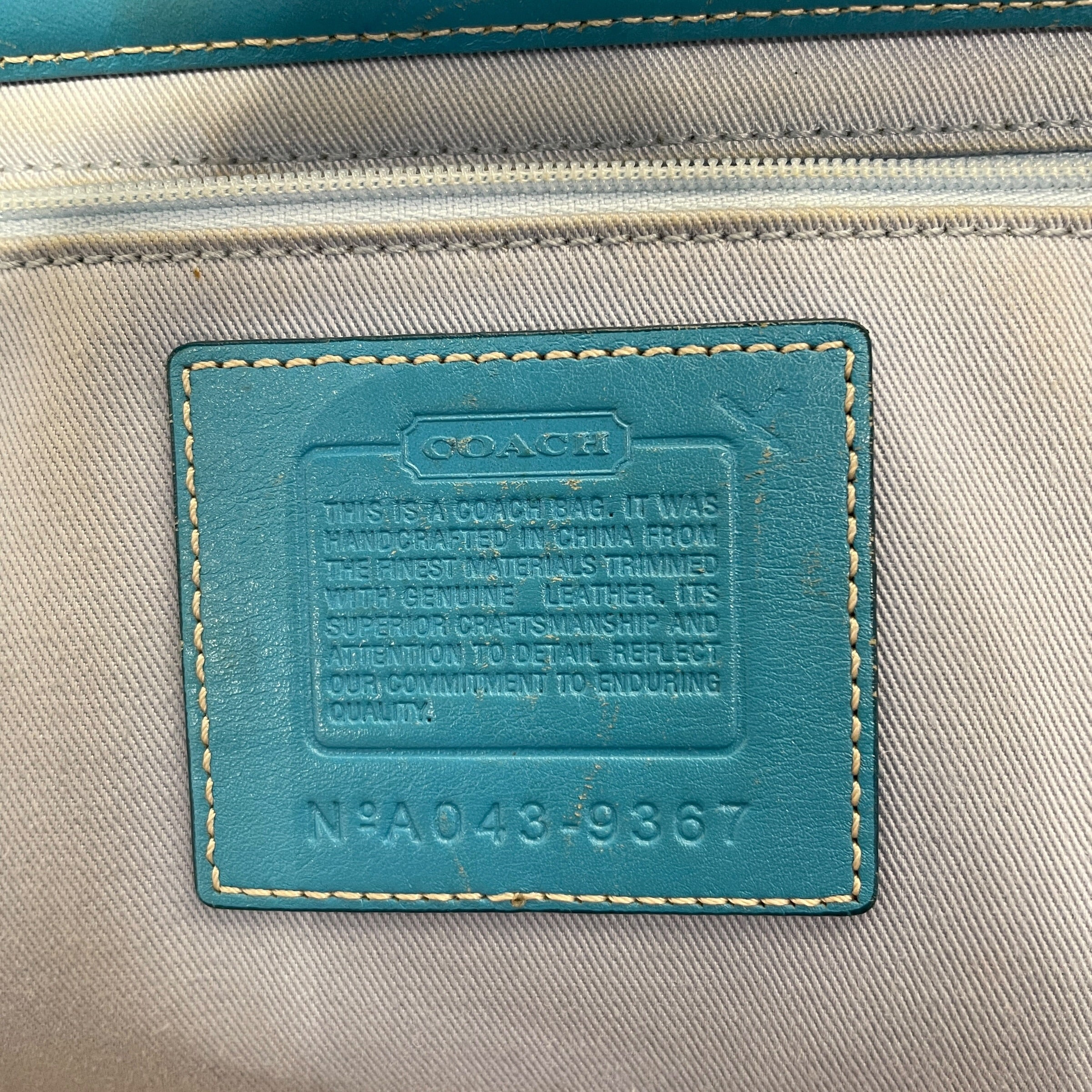 COACH/Tote Bag/Cotton/NVY/Turnlock Canvas Carryall view 3