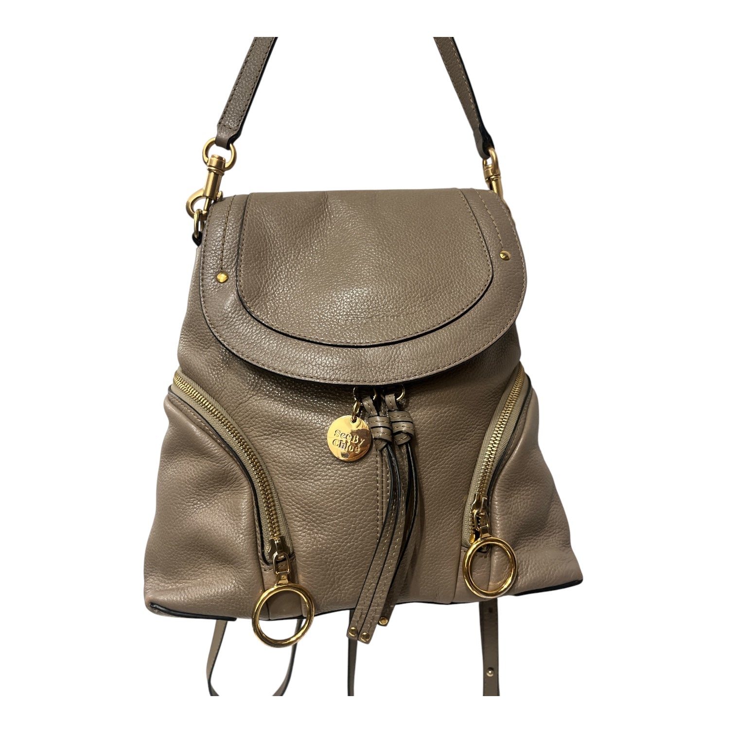 Chloe/Backpack/Leather/BEG/OLGA BACKPACK MOTTY GREY view 2
