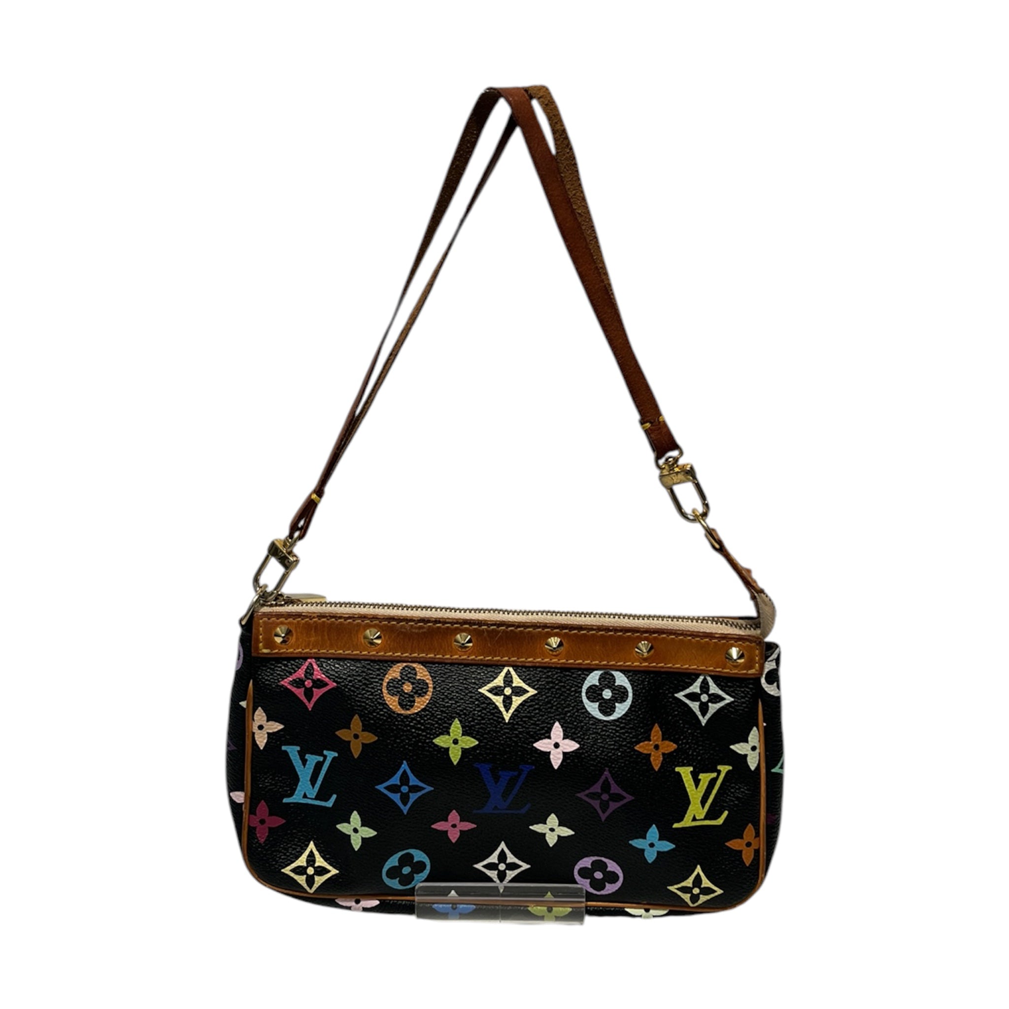 LOUIS VUITTON/Hand Bag/All Over Print/Leather/BLK/takashi murakami collab view 2