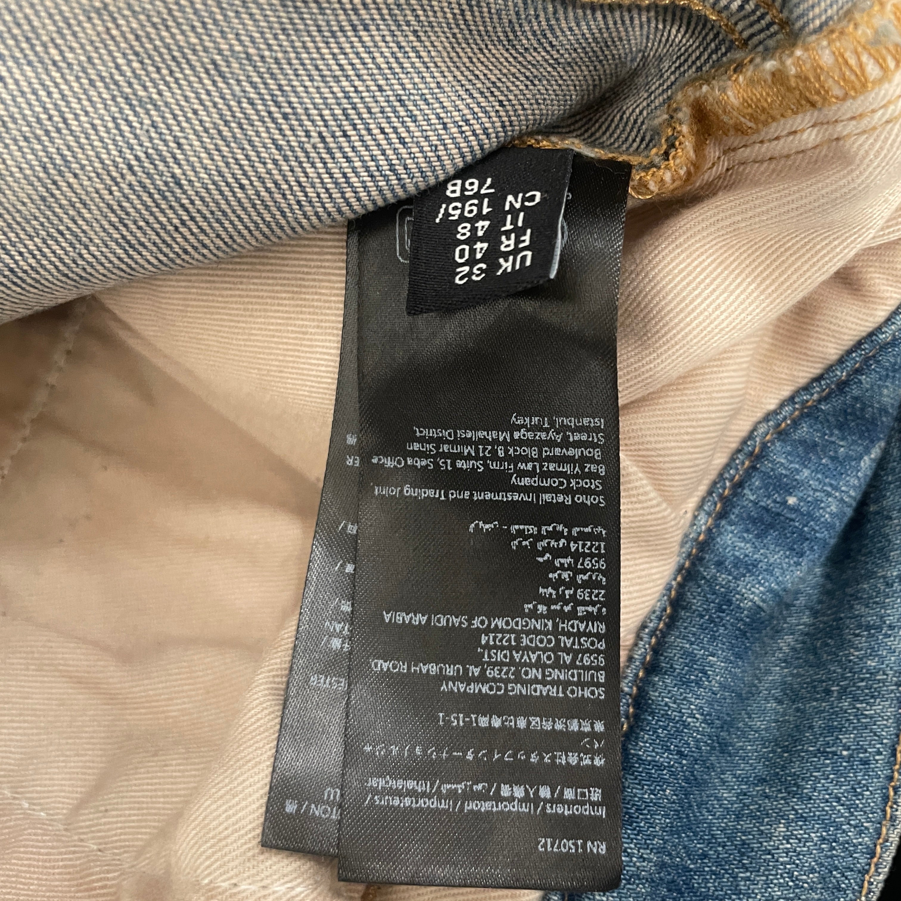 AMIRI/Straight Pants/32/Cotton/BLU/Animal Pattern/Snake view 4