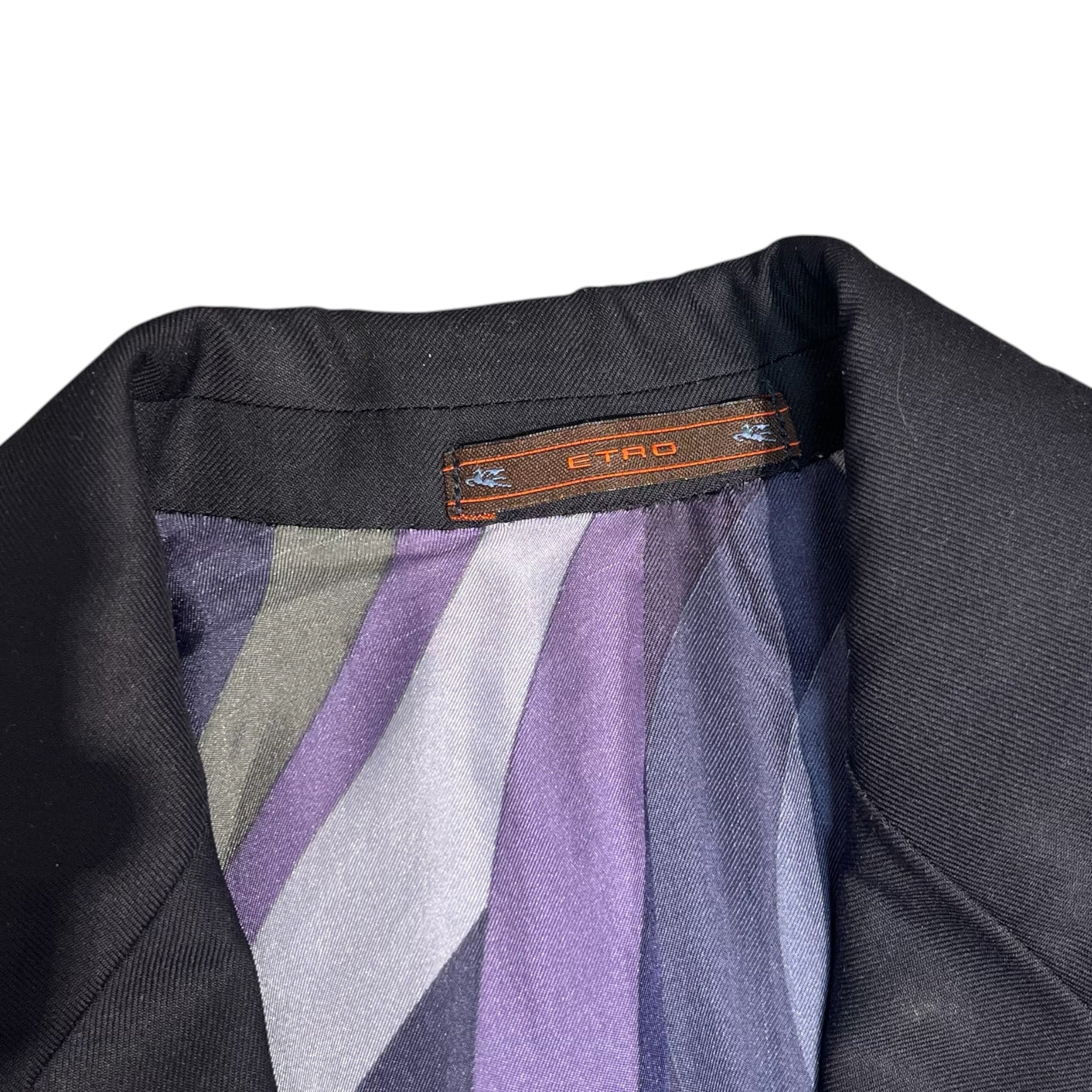 ETRO/Tailored Jkt/46/Wool/NVY/NAVY BLAZER view 5