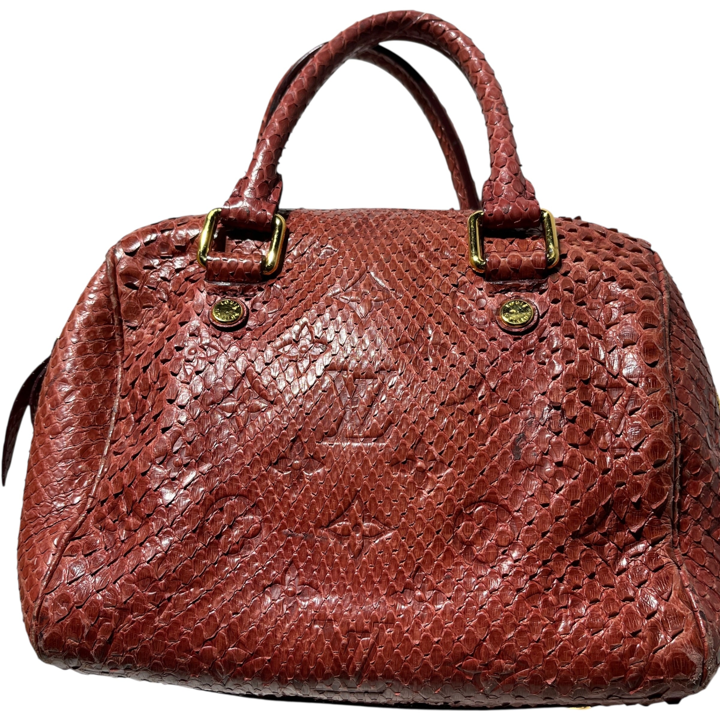 LOUIS VUITTON/Hand Bag/Animal Pattern/Leather/RED/Bandouliere 20 view 4