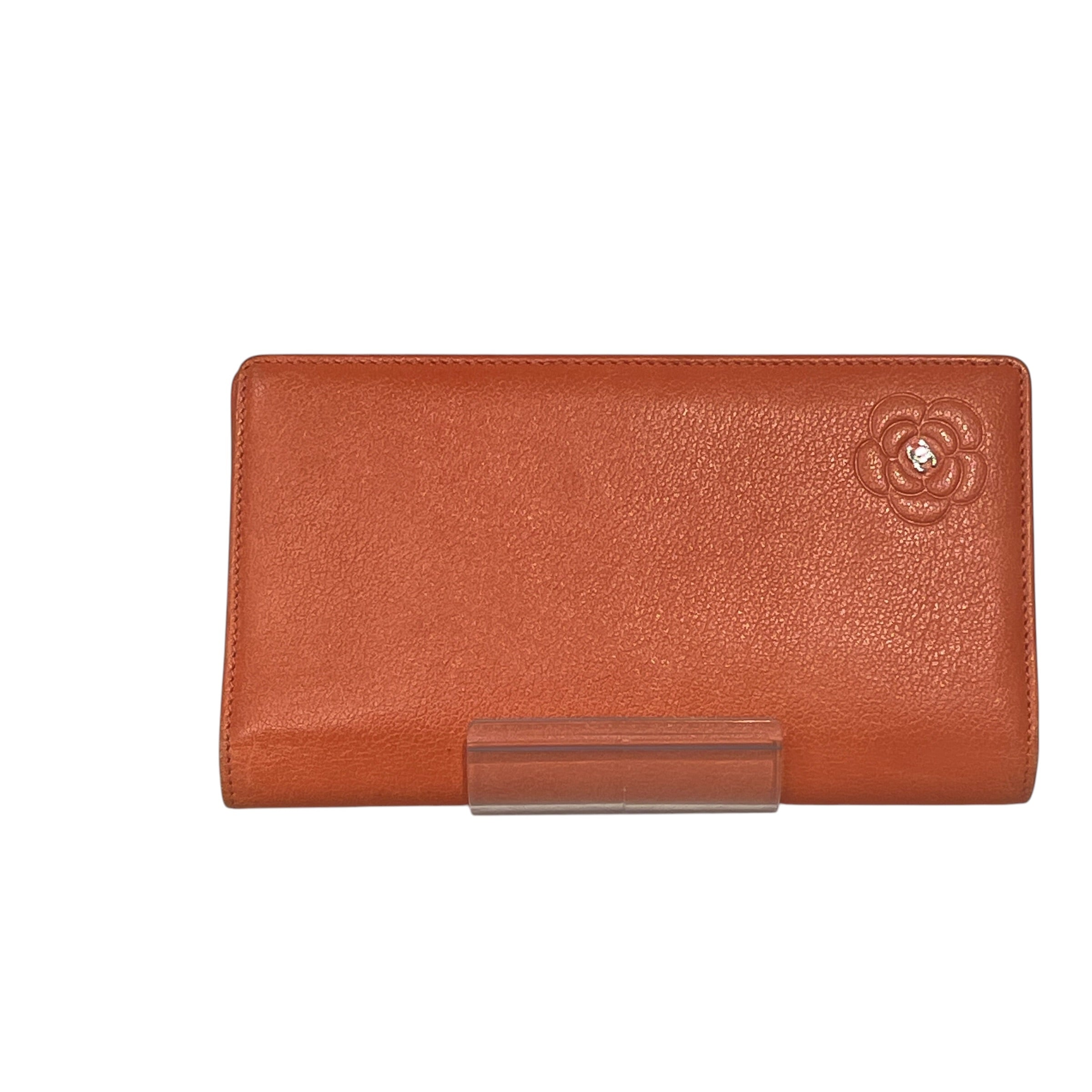 CHANEL/Long Wallet/Leather/ORN/L's/Mini Bottom Flower view 1