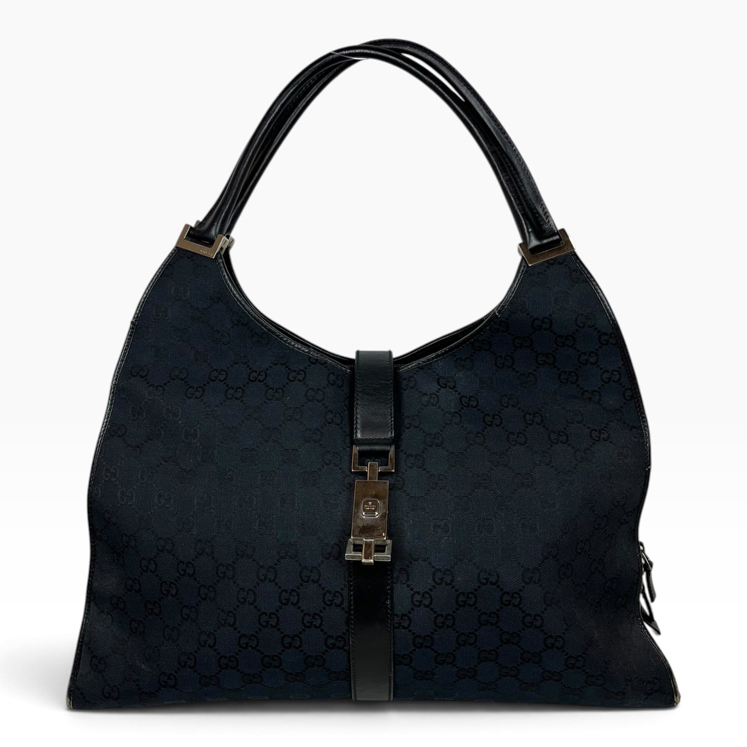 GUCCI/Bag/Monogram/Cotton/BLK/Canvas GG Jackie Shoulder Bag view 1