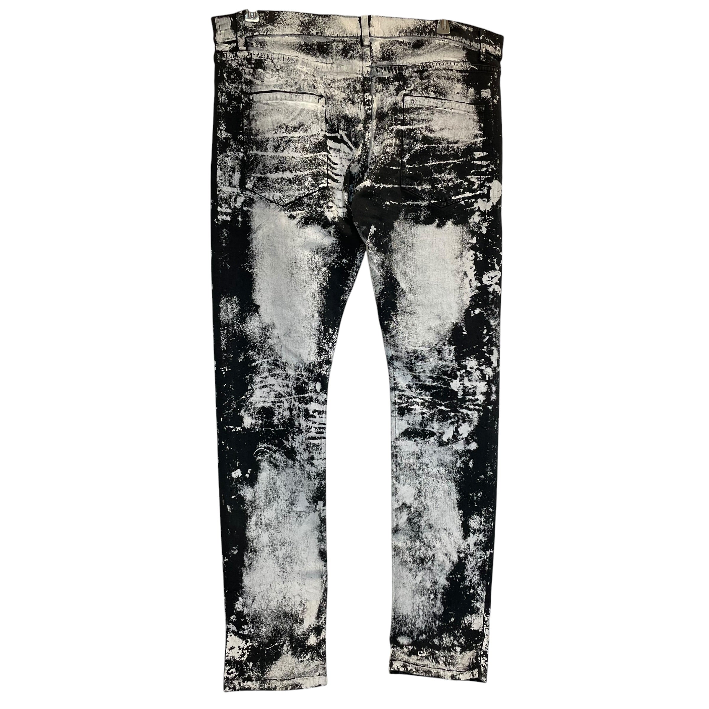1017 ALYX 9SM(ALYX)/Skinny Pants/36/Denim/BLK/WHITE PAINTED/LEATHER POCKET view 2
