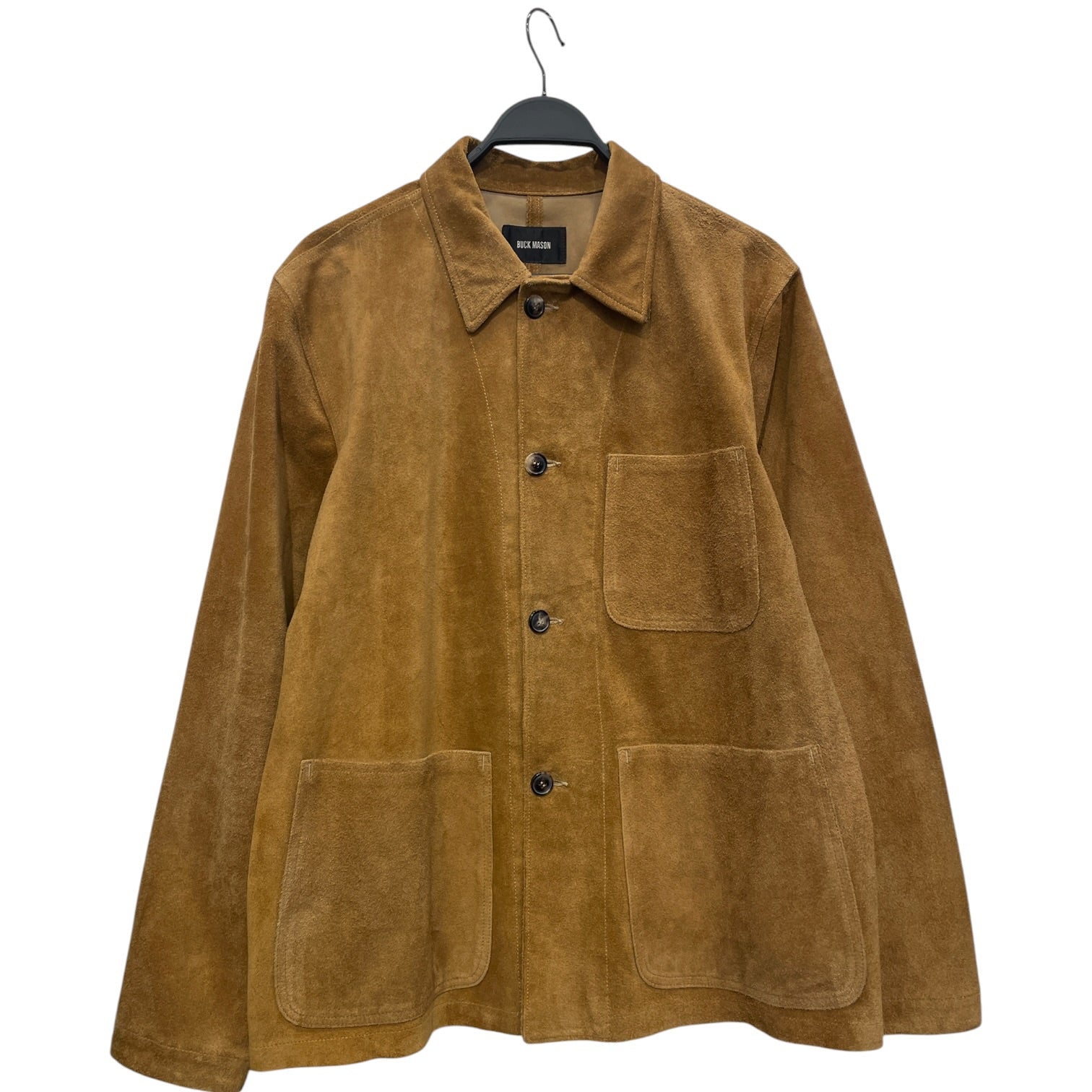 BUCK MASON/Tailored Jkt/L/Leather/CML/SUEDE TAILORED JKT BRW BUTTON view 1