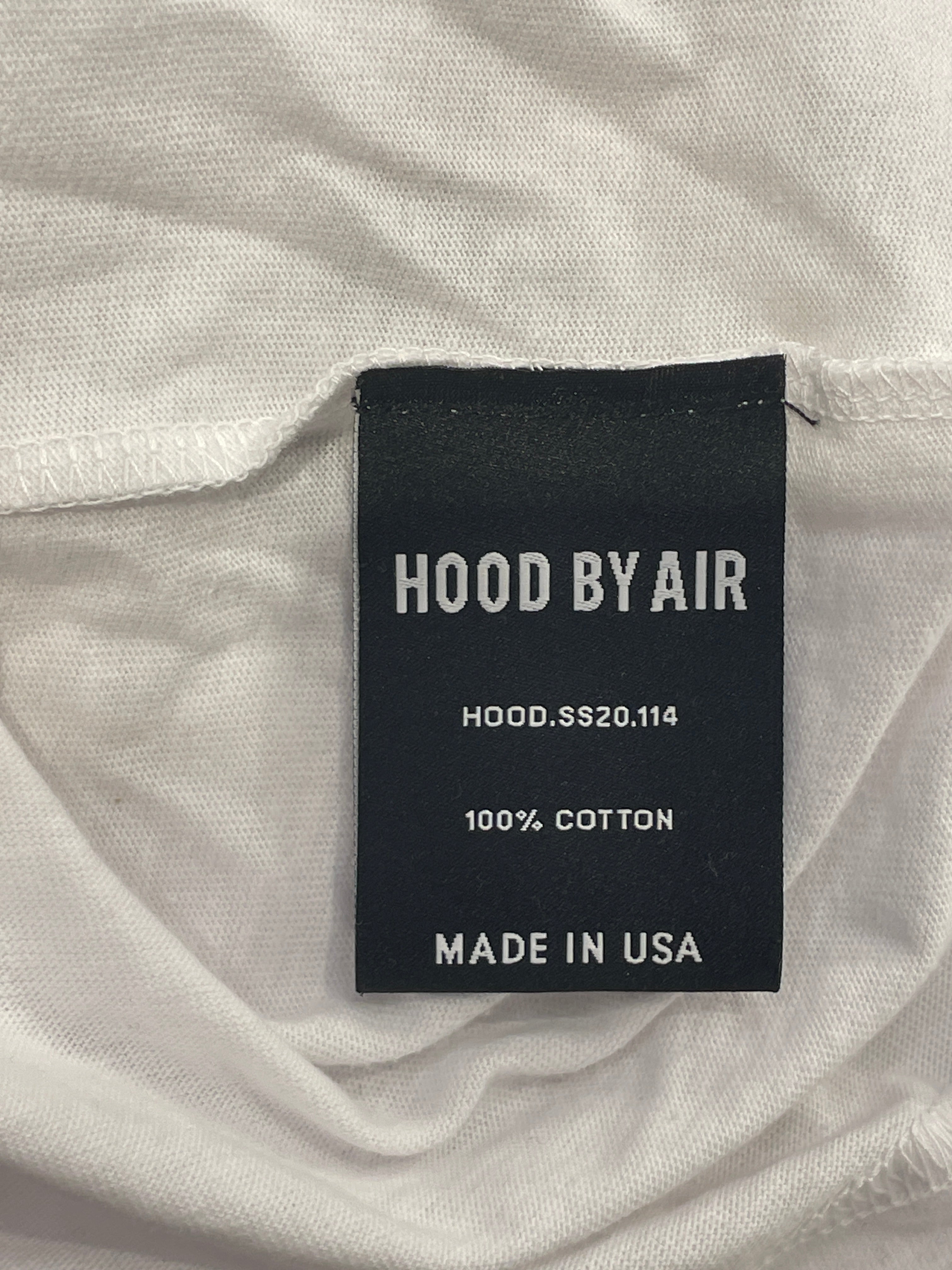 HOOD BY AIR./T-Shirt/L/Cotton/WHT/Graphic/BLK LOGO ANONYMOUS CLUB view 3