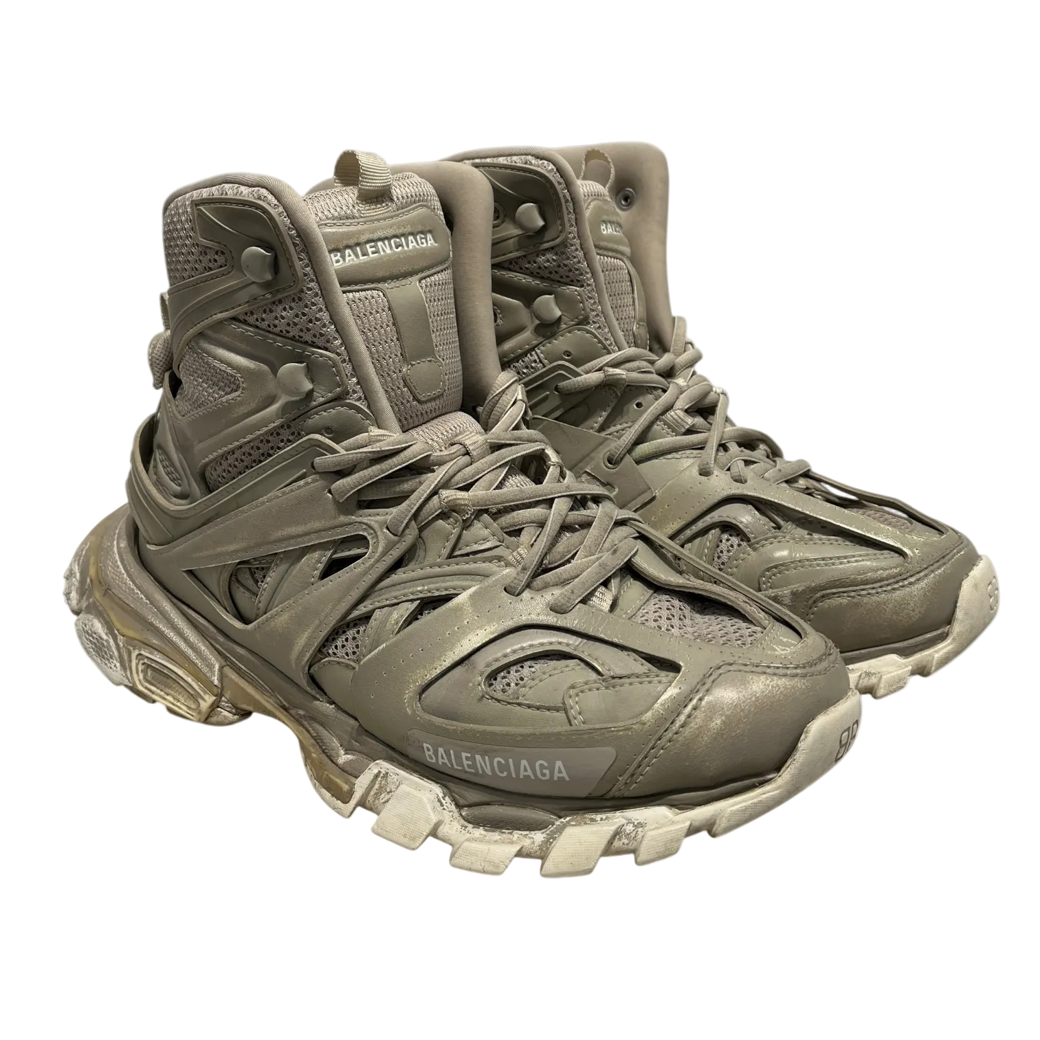 BALENCIAGA/Low-Sneakers/US 8/BEG/track hike high-top view 1