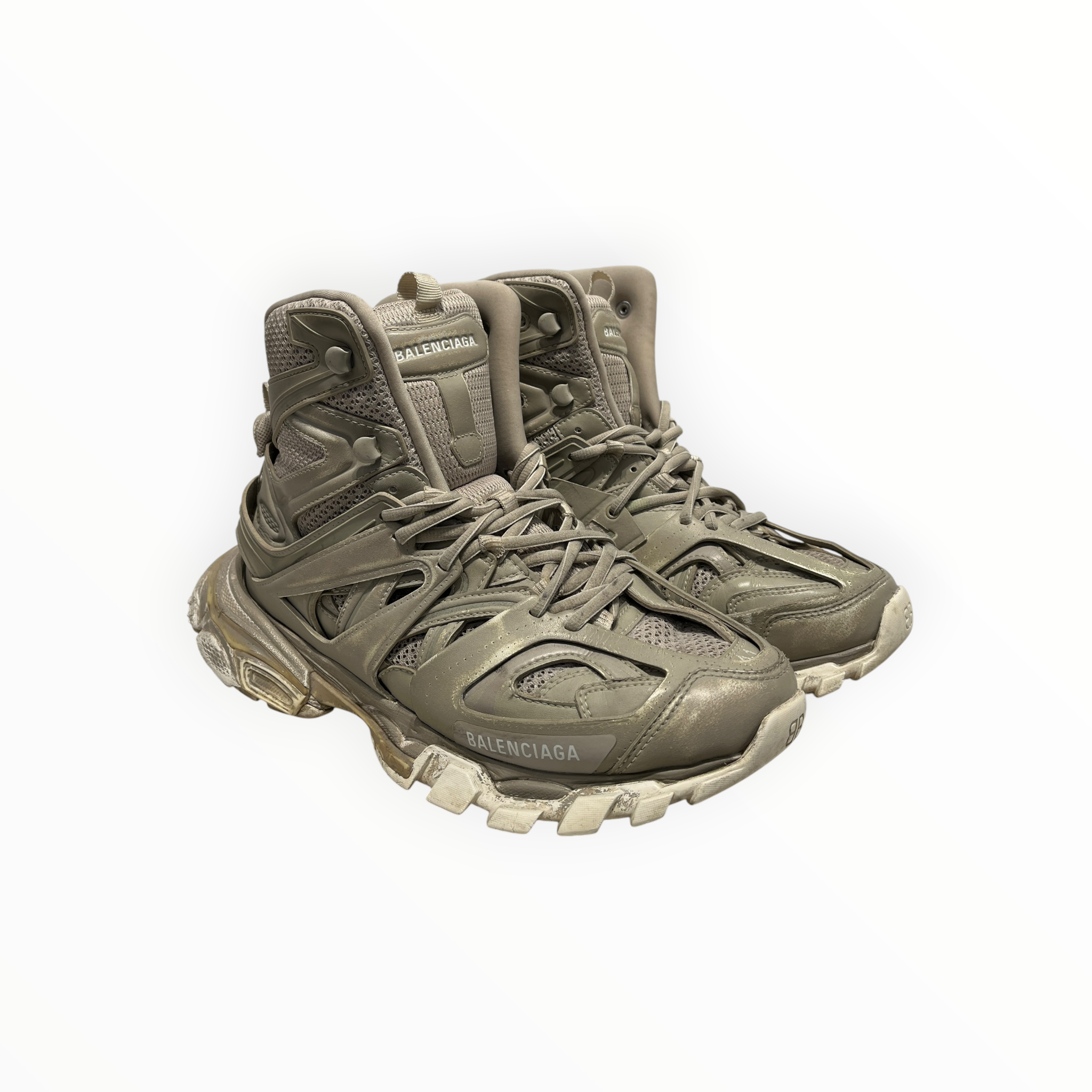 BALENCIAGA/Low-Sneakers/US 8/BEG/track hike high-top view 1