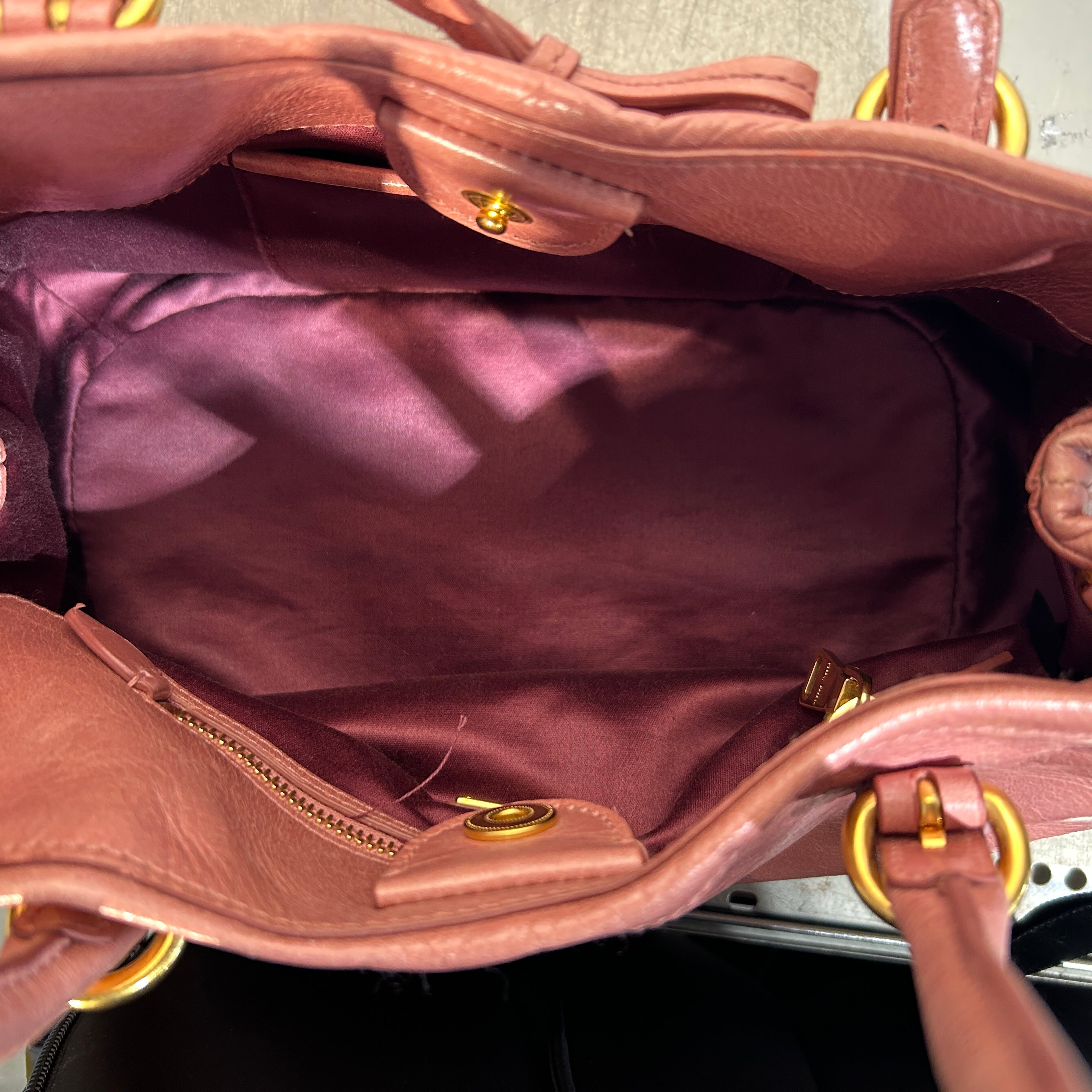MIU MIU/Bag/Leather/PNK/Miu Miu pink shoulder view 4