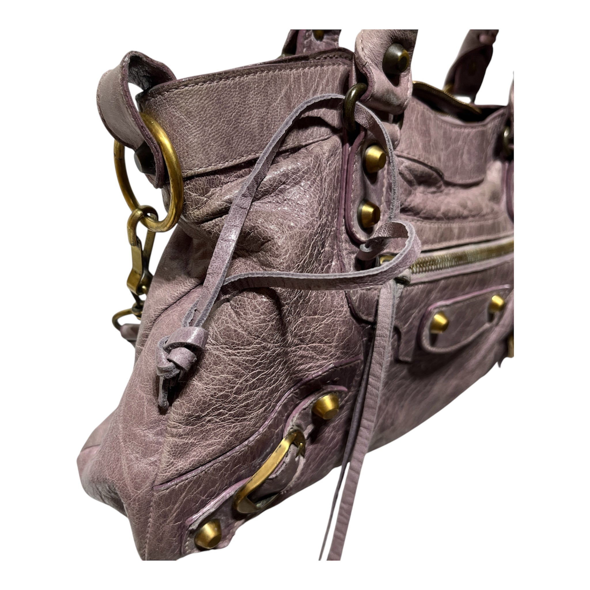 BALENCIAGA/Bag/Leather/PPL/LAVENDER GLD HARDWARE CITY view 4