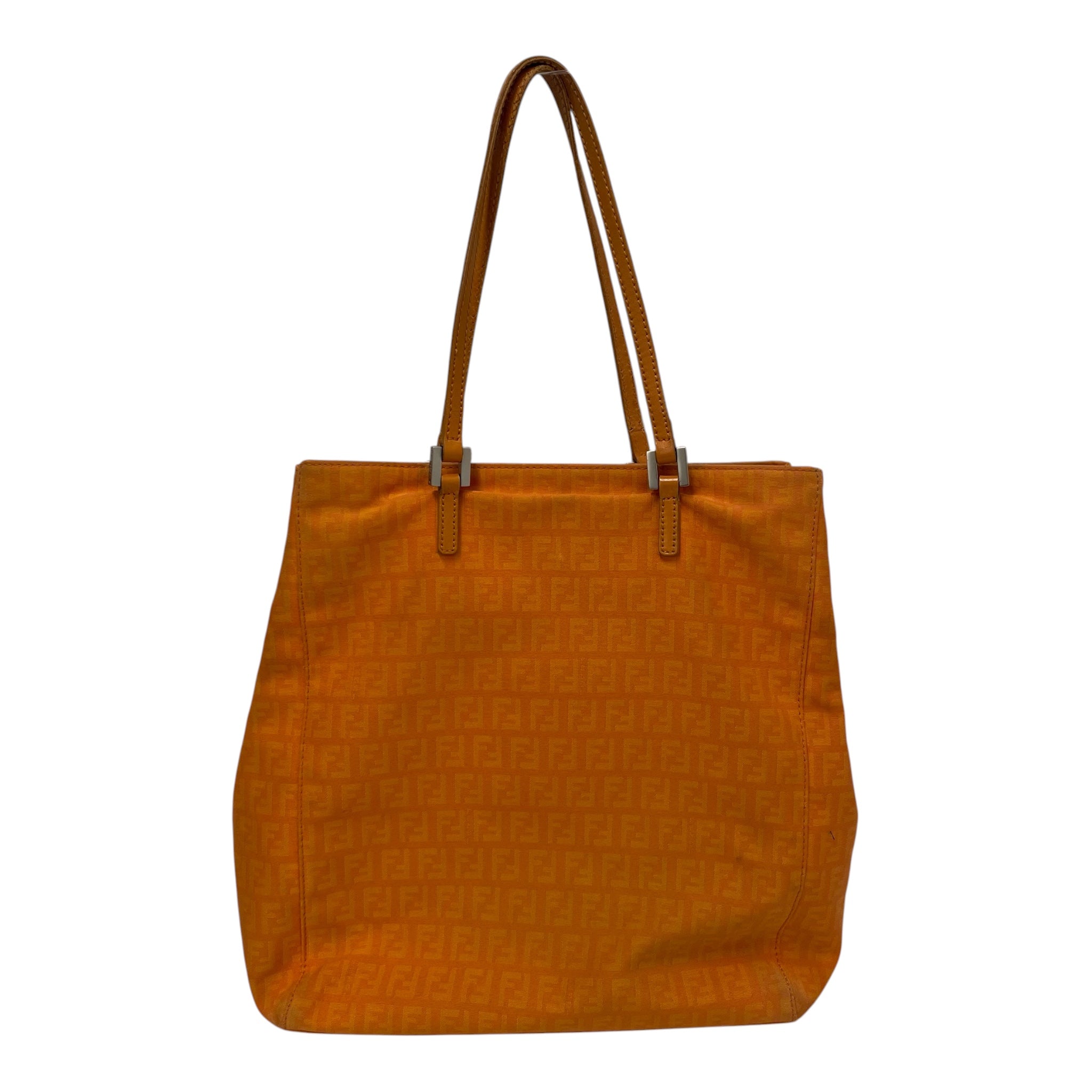 FENDI/Tote Bag/Hombre Check/Leather/ORN/Zucchino Canvas Tote Bag view 2