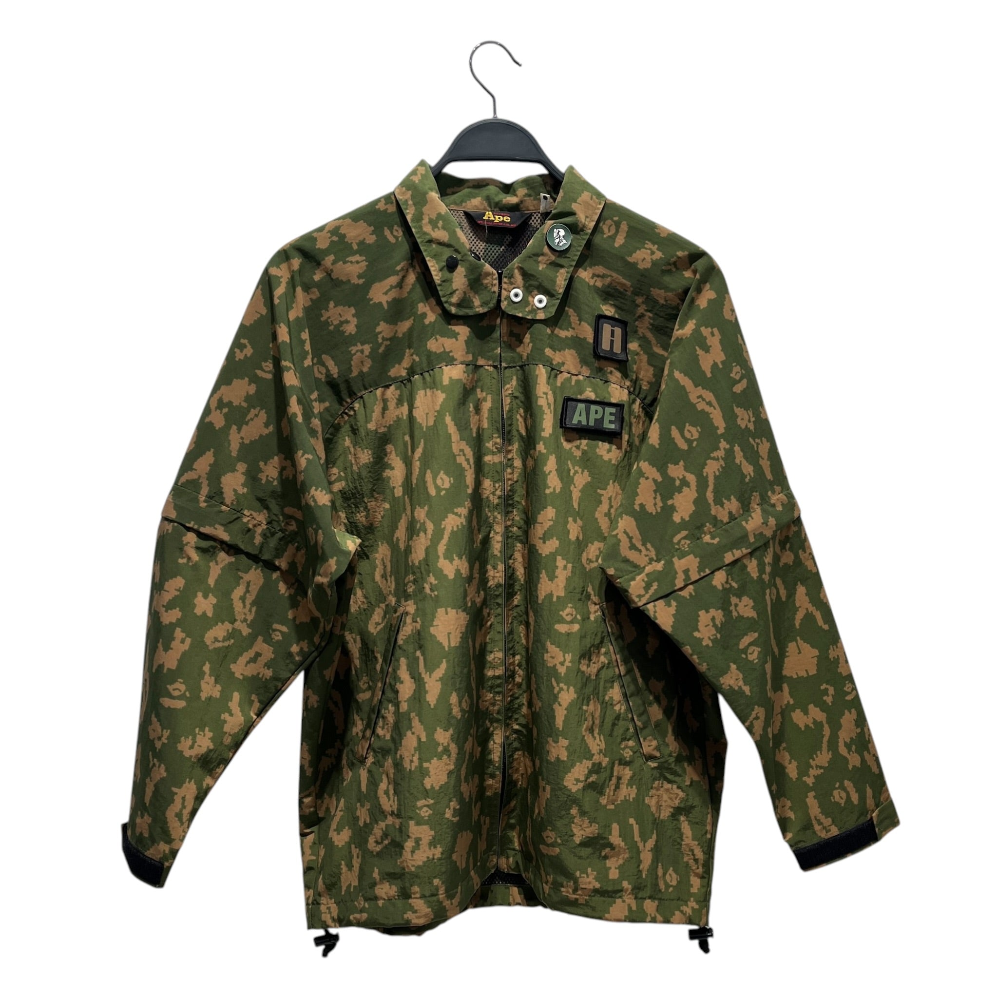 A BATHING APE/Windbreaker/M/Nylon/GRN/Camouflage/90S DIGITAL CAMO 2-WAY RAIN view 1
