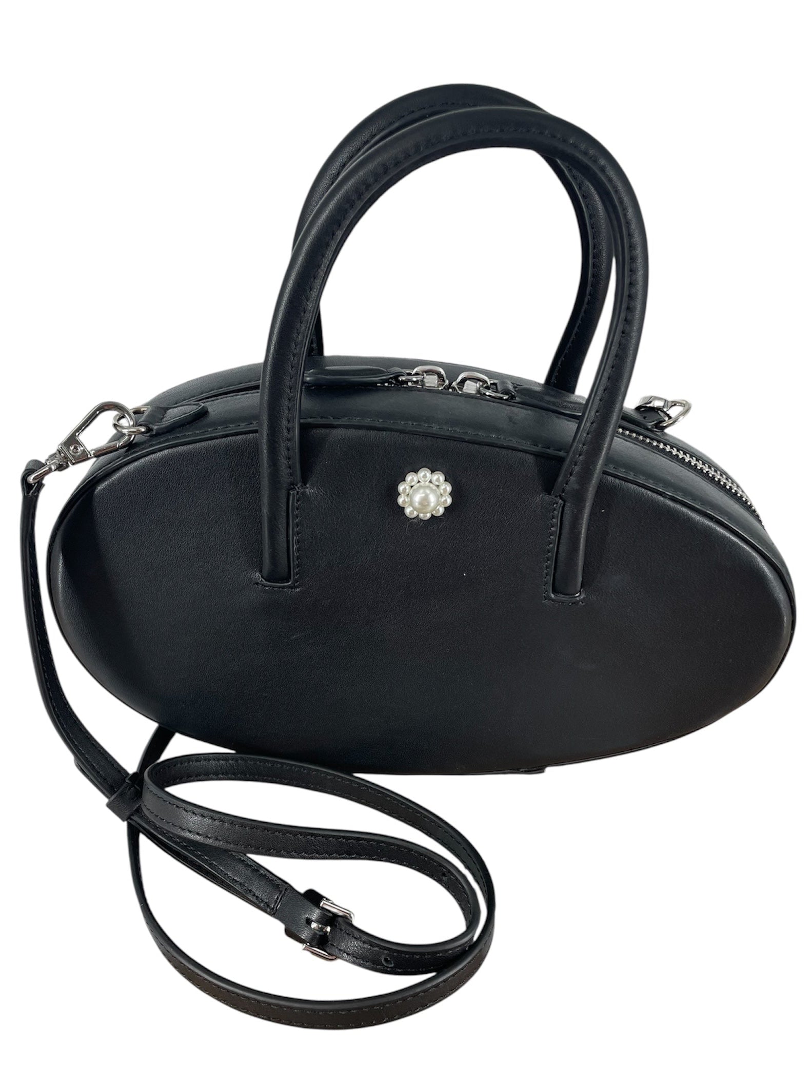 SIMONE ROCHA/Cross Body Bag/Leather/BLK/EGG CASE BAG view 6