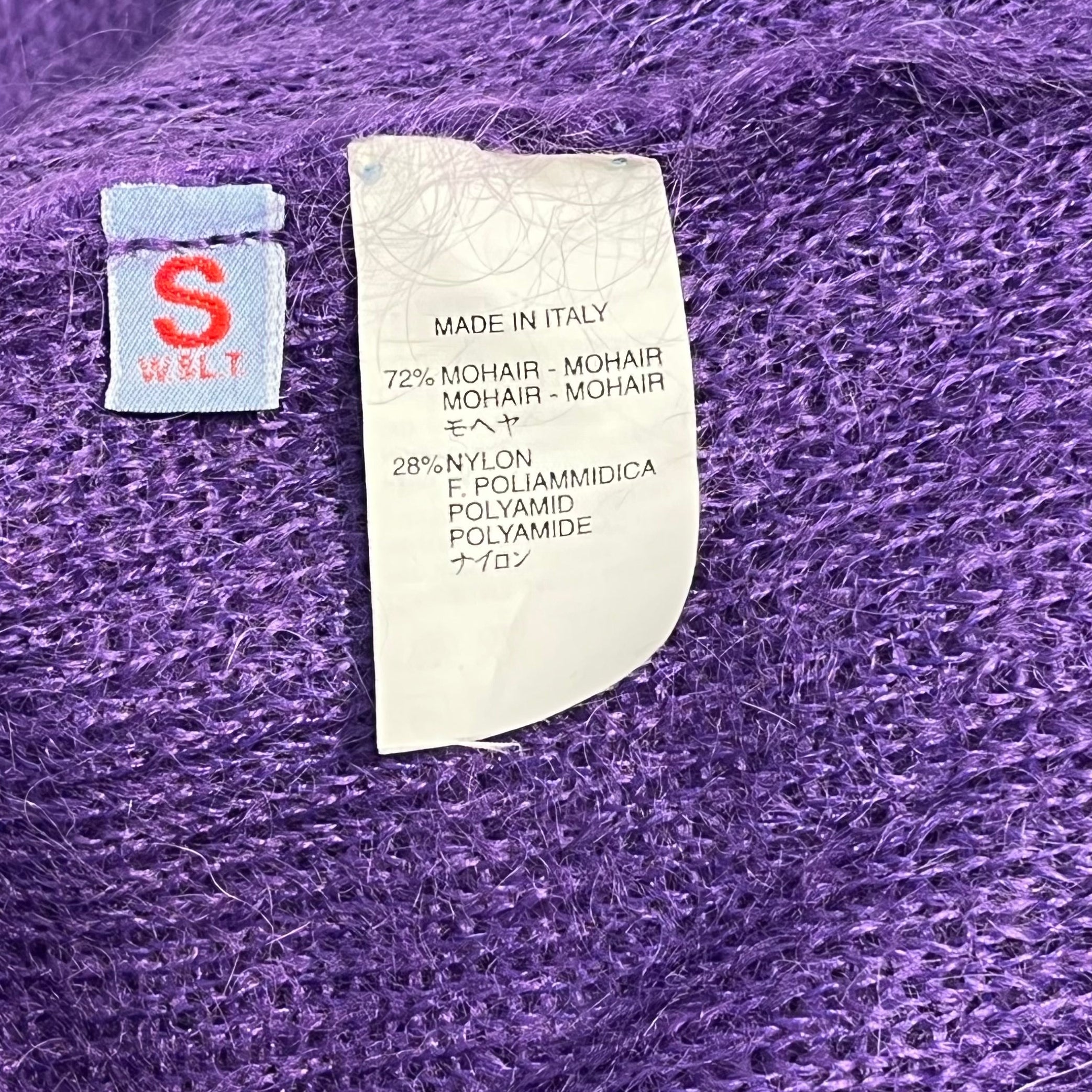 Walter Van Beirendonck/Sweater/S/Mohair/PPL/v neck 1 sleeve view 4
