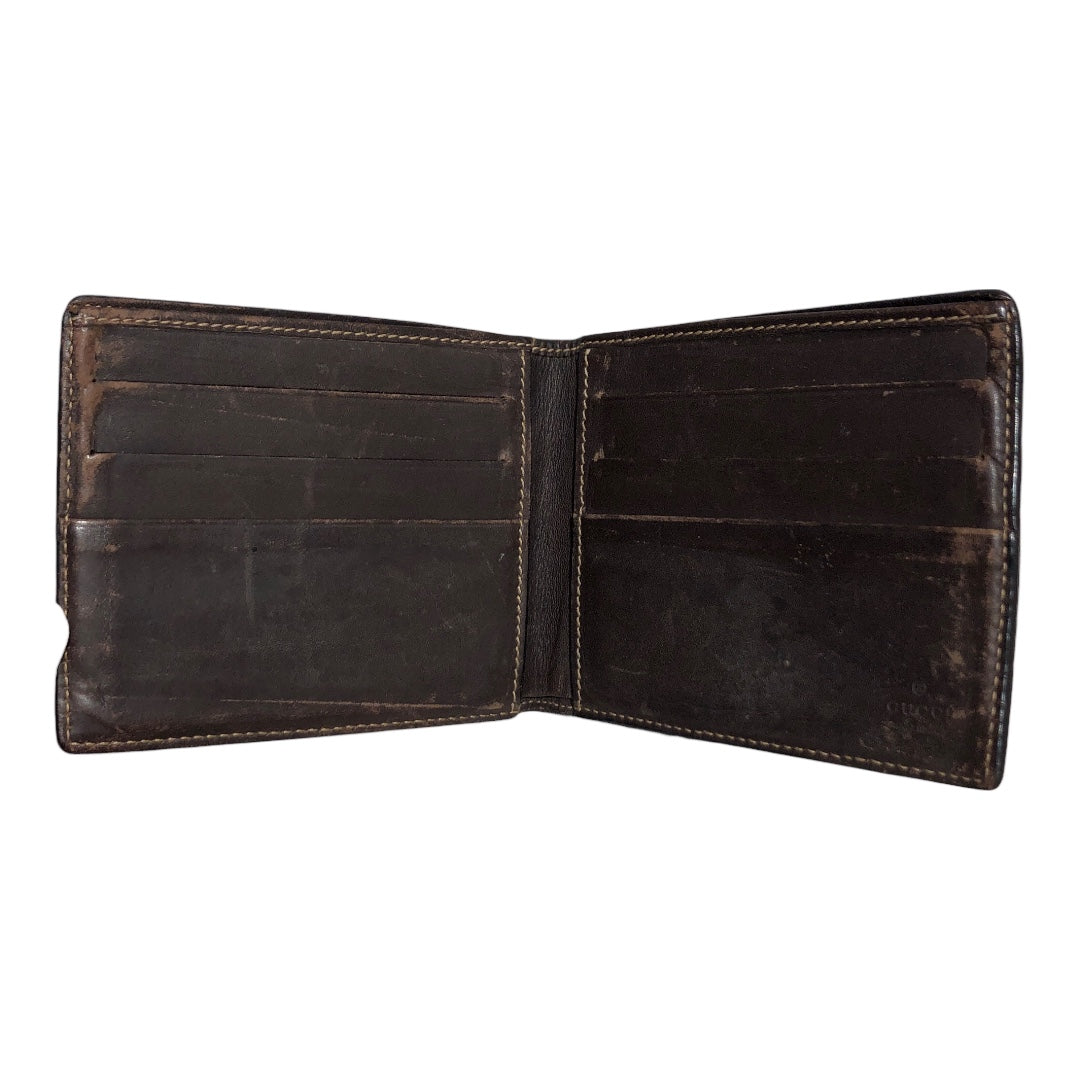 GUCCI/Bifold Wallet/Monogram/Leather/BRW/M's/Gucci Monogram Canvas Wallet view 4