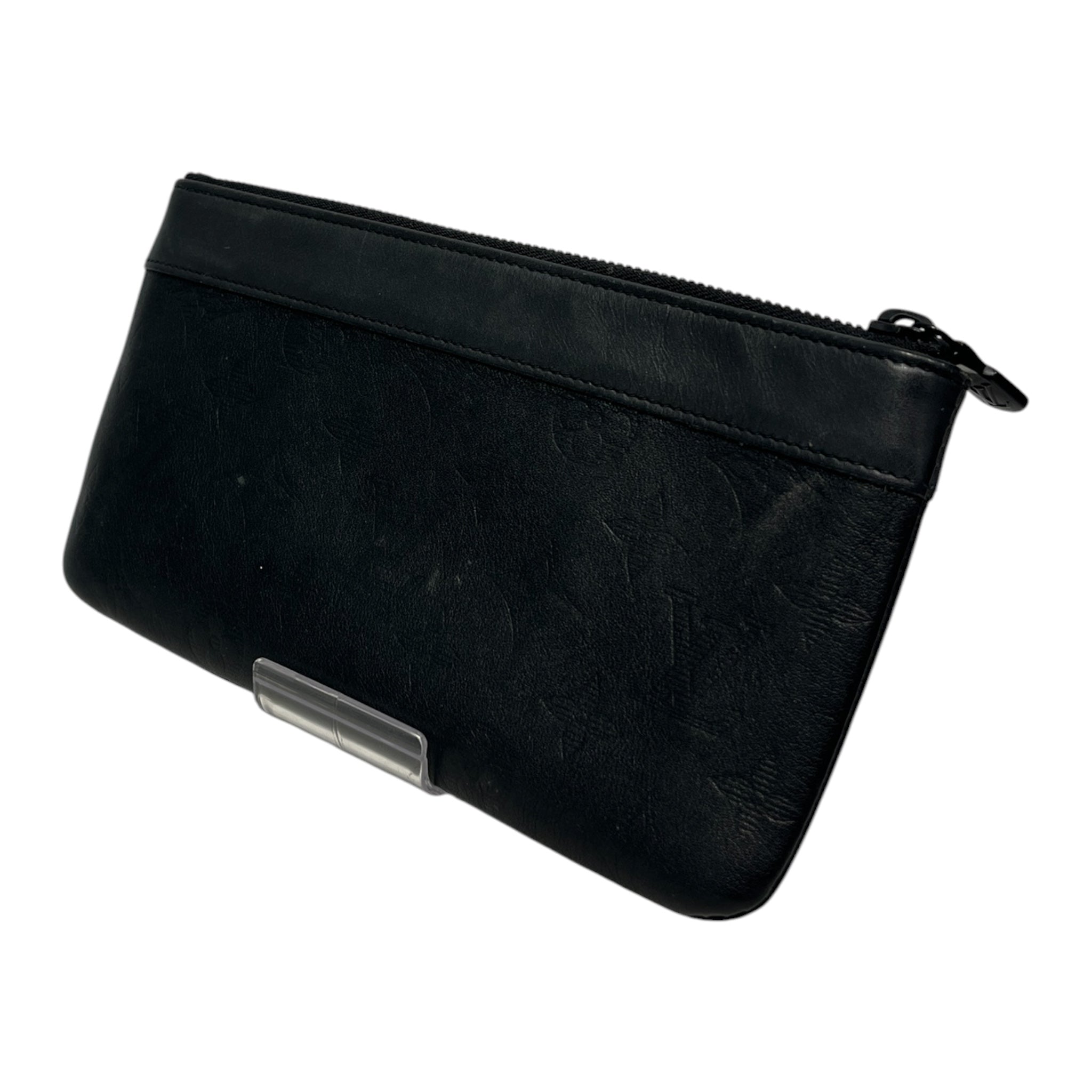 LOUIS VUITTON/Pouch/Monogram/Leather/BLK/shadow pochette view 3