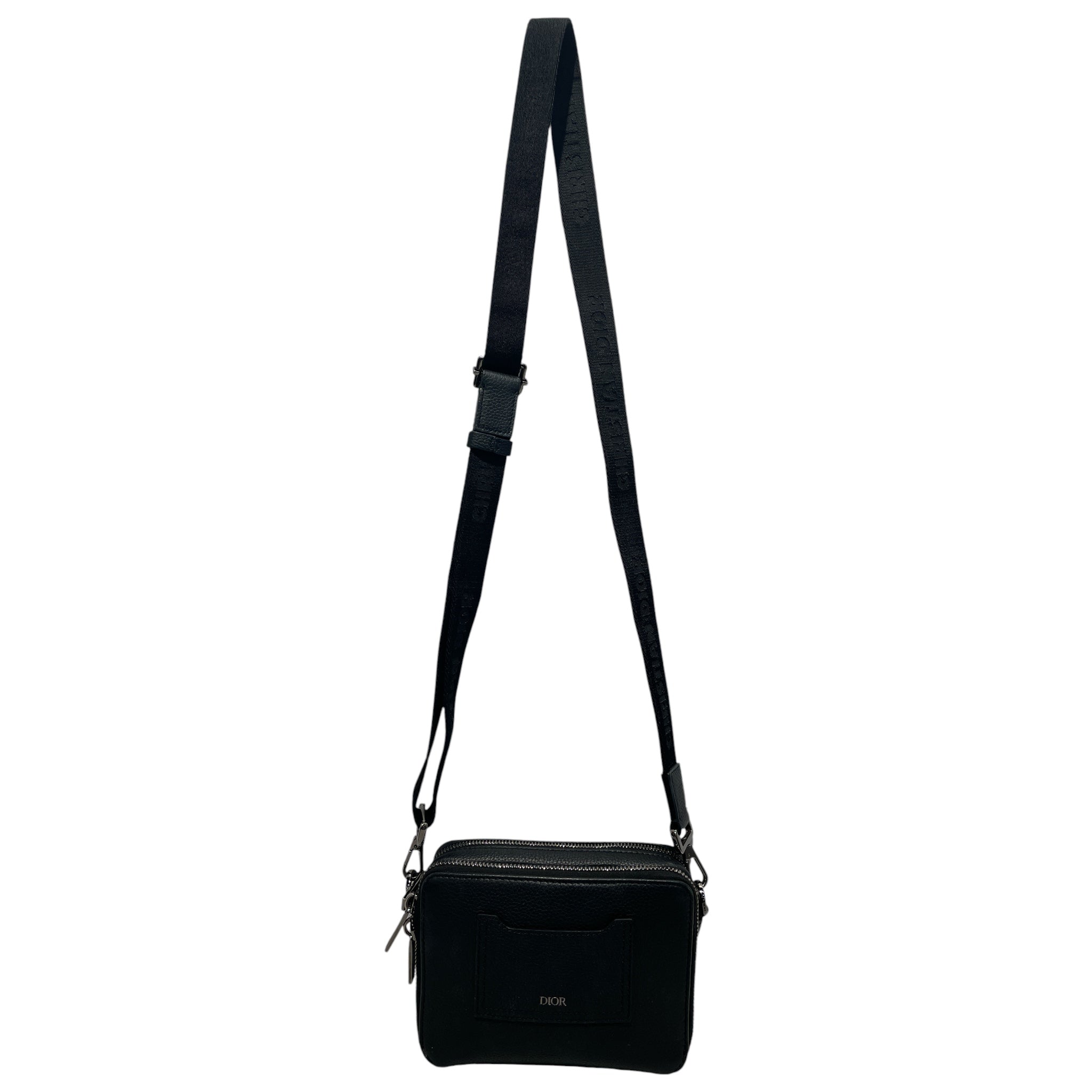 Christian Dior/Cross Body Bag/Leather/BLK/2 way clutch view 1