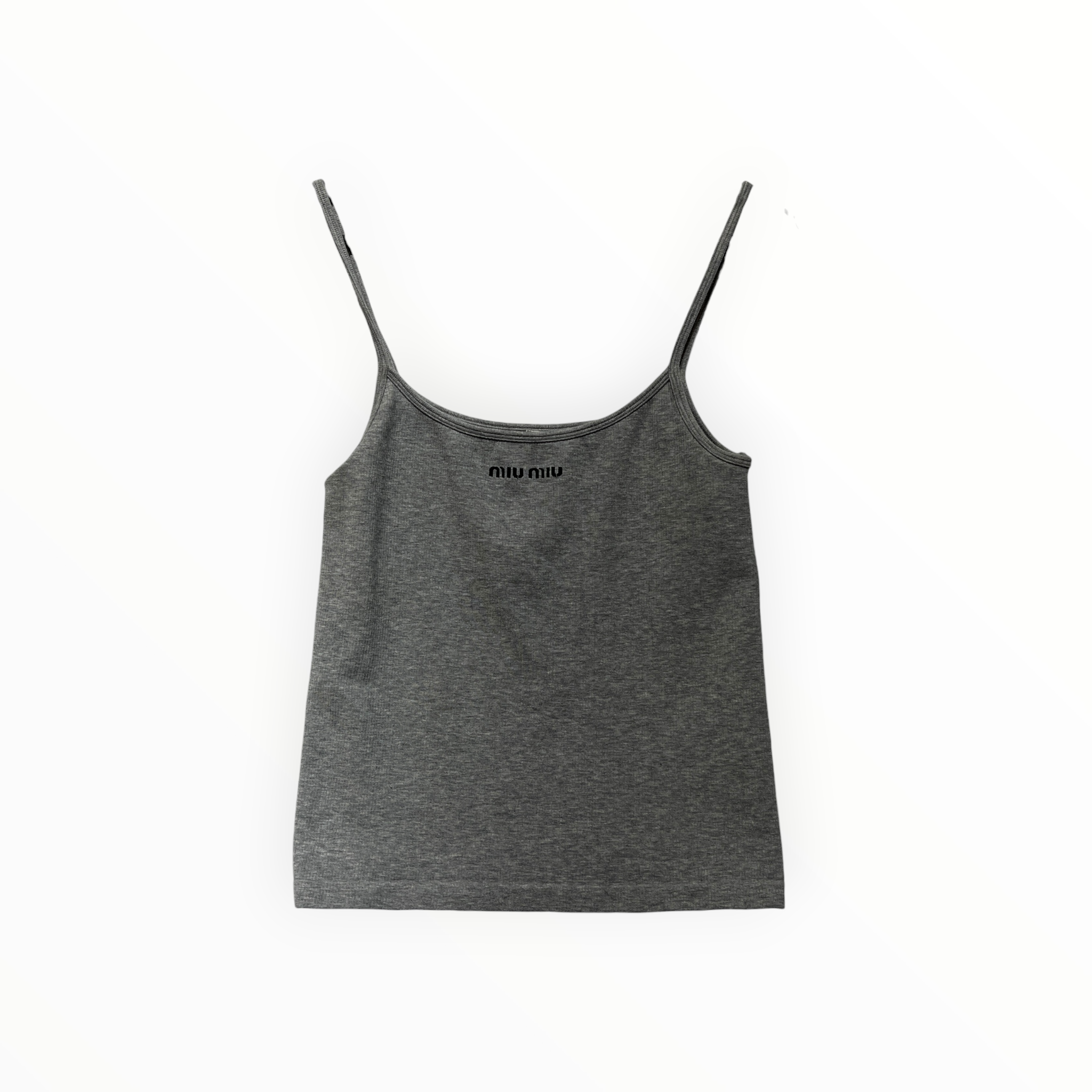 MIU MIU/Camisole/M/Cotton/GRY/SCOOP NECK view 1