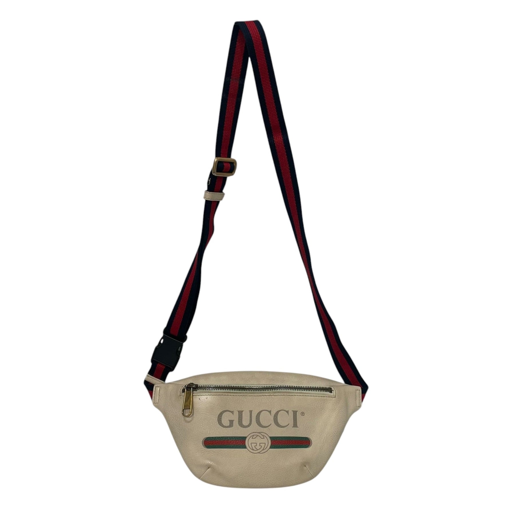 GUCCI/Cross Body Bag/Leather/CRM/SMALL BELT BAG view 1
