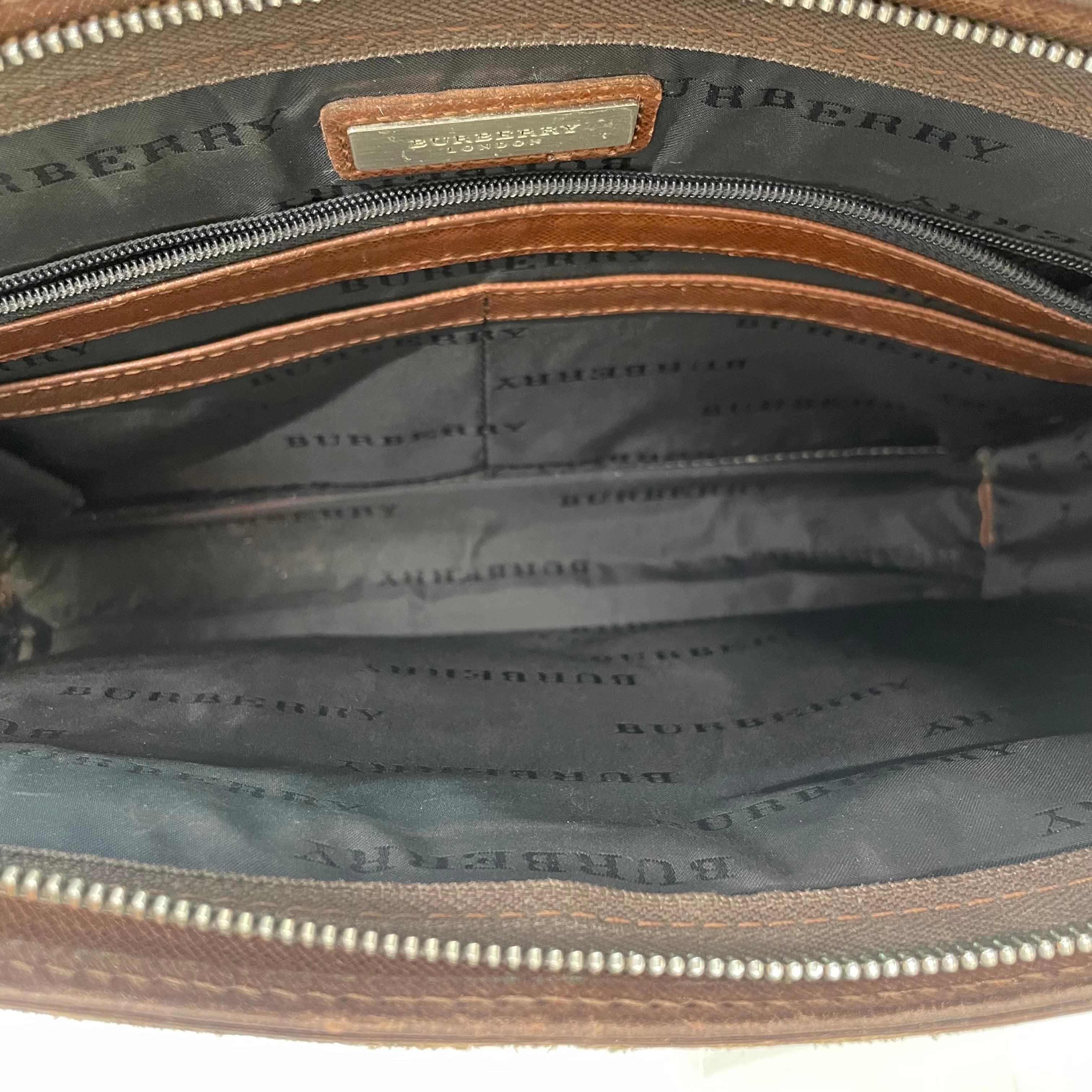 BURBERRY/Clutch Bag/OS/Leather/BRW/SILV HARDWARE/ BRWN view 9