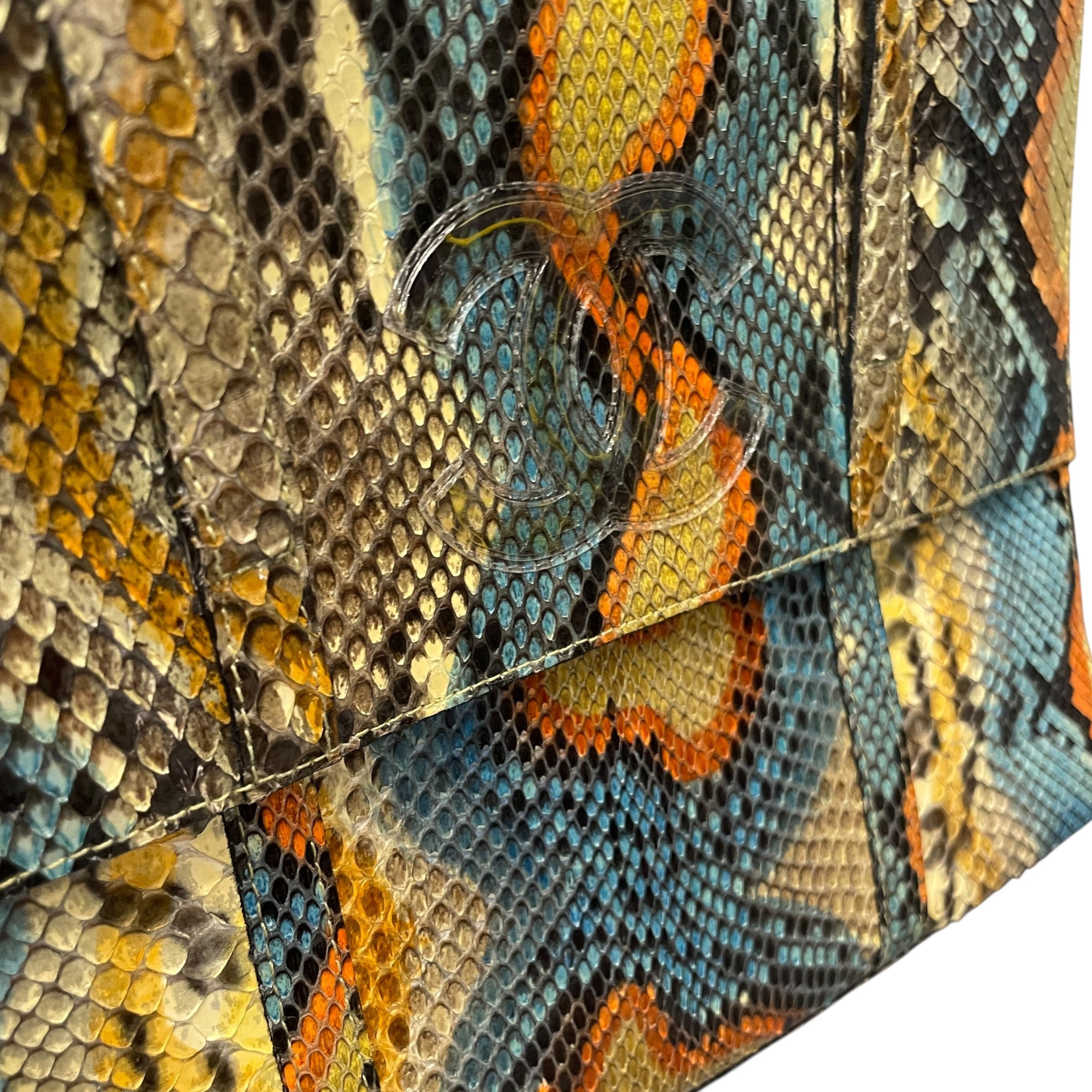 CHANEL/Hand Bag/Animal Pattern/Leather/MLT/90'S PYTHON MULTI view 6