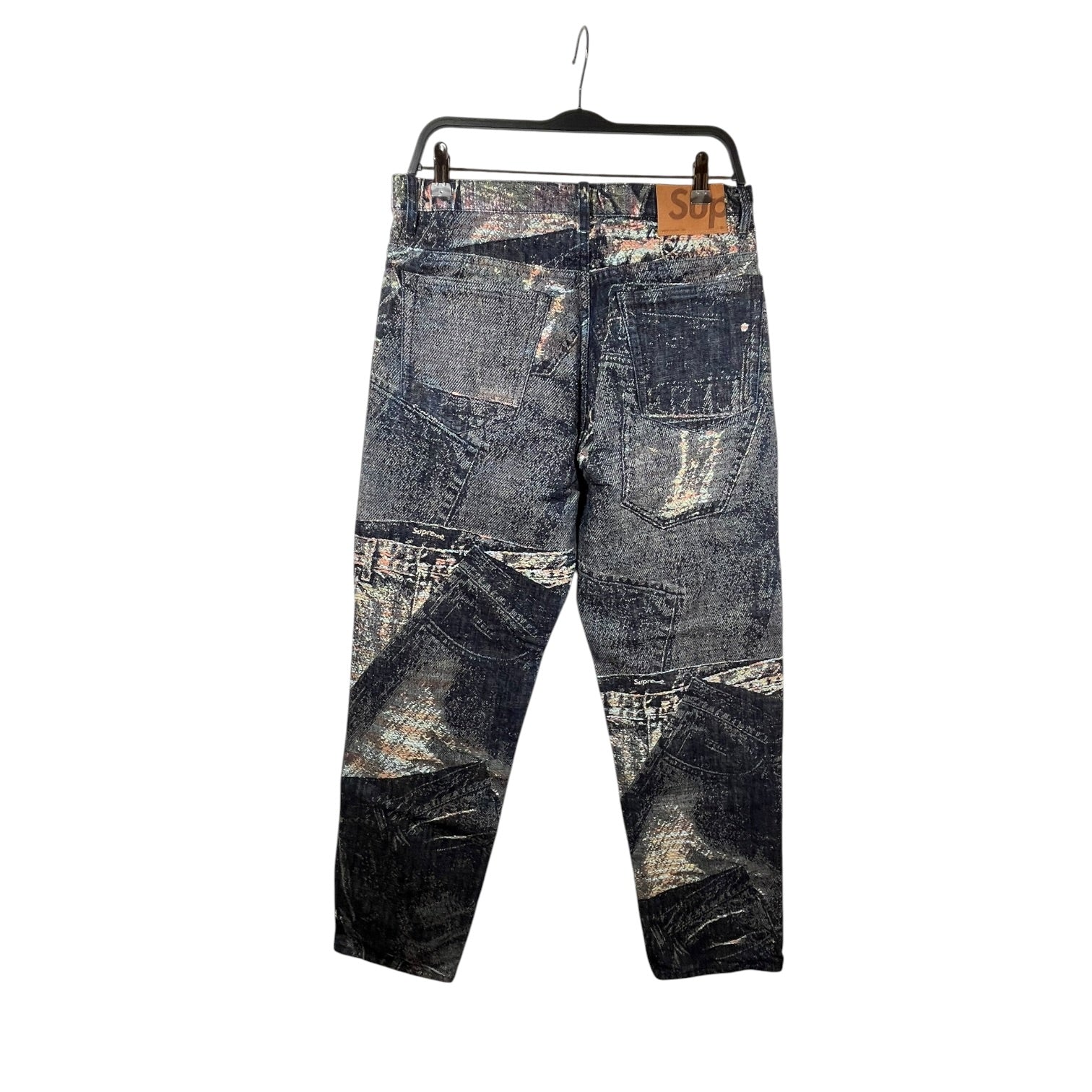 Supreme/Straight Pants/30/Cotton/BLU/All Over Print/"FUCK" JACQUARD DENIM view 2