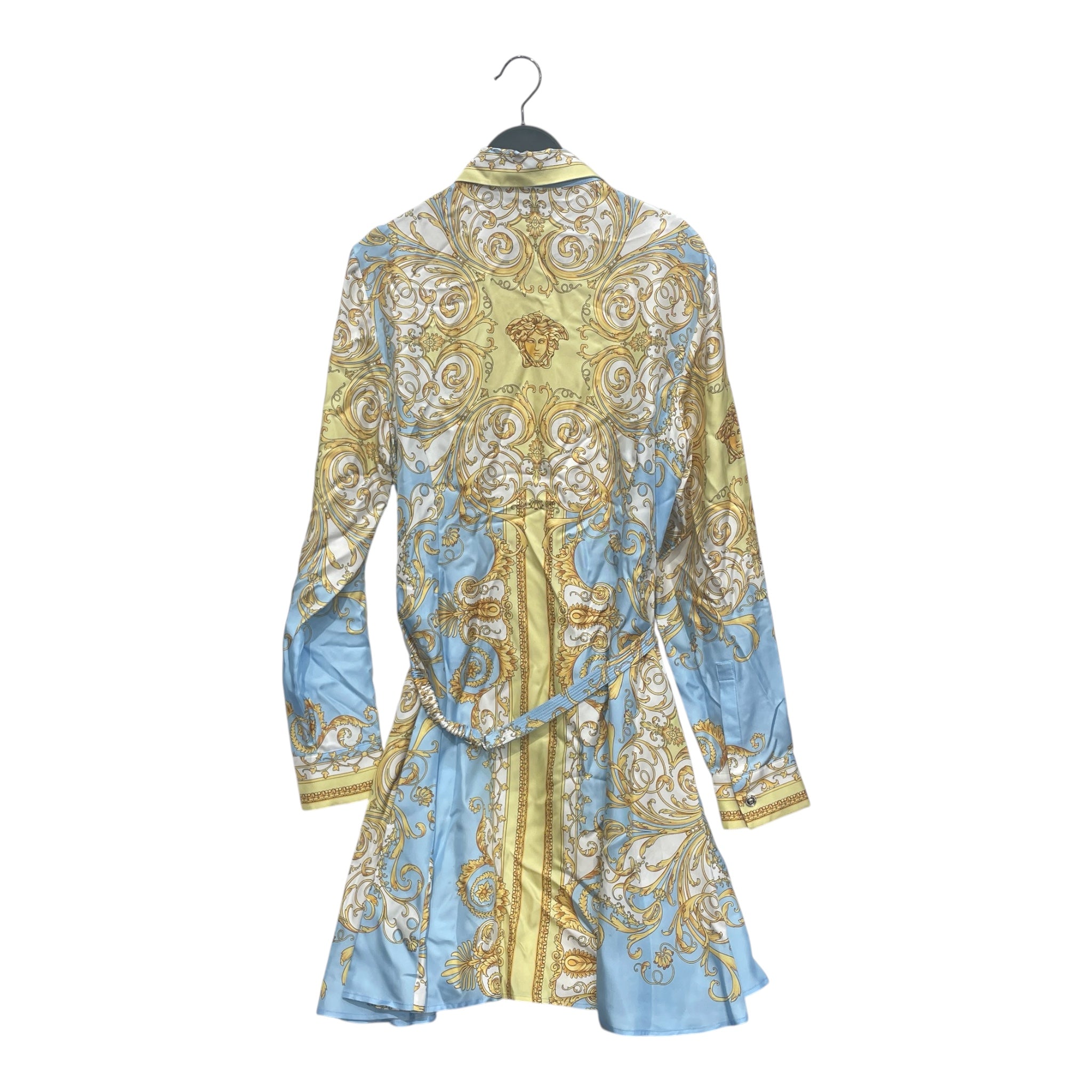 VERSACE/LS Dress/42/All Over Print/Silk/MLT/MINI SHIRT DRESS BUTTER YELLOW view 2