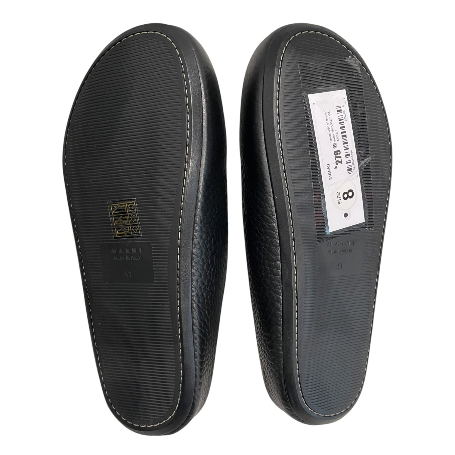 MARNI/Sandals/EU 41/Leather/BLK/SLIP ON MULE view 4
