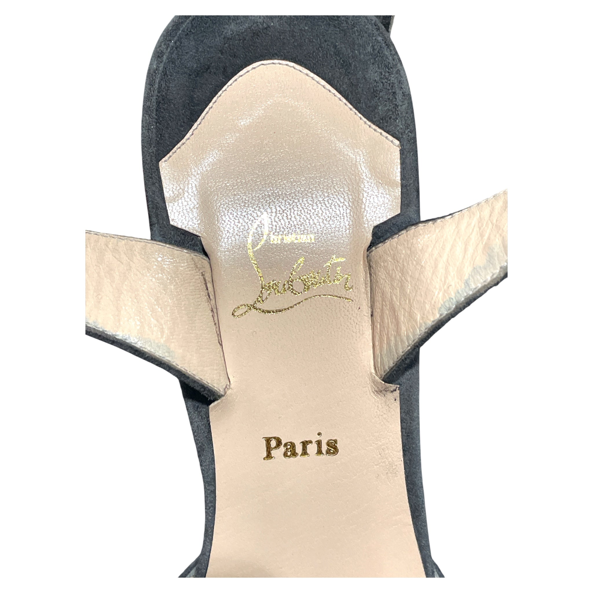 Christian Louboutin/Heels/US 7.5/Suede/GRY/Dark Brown suede view 3