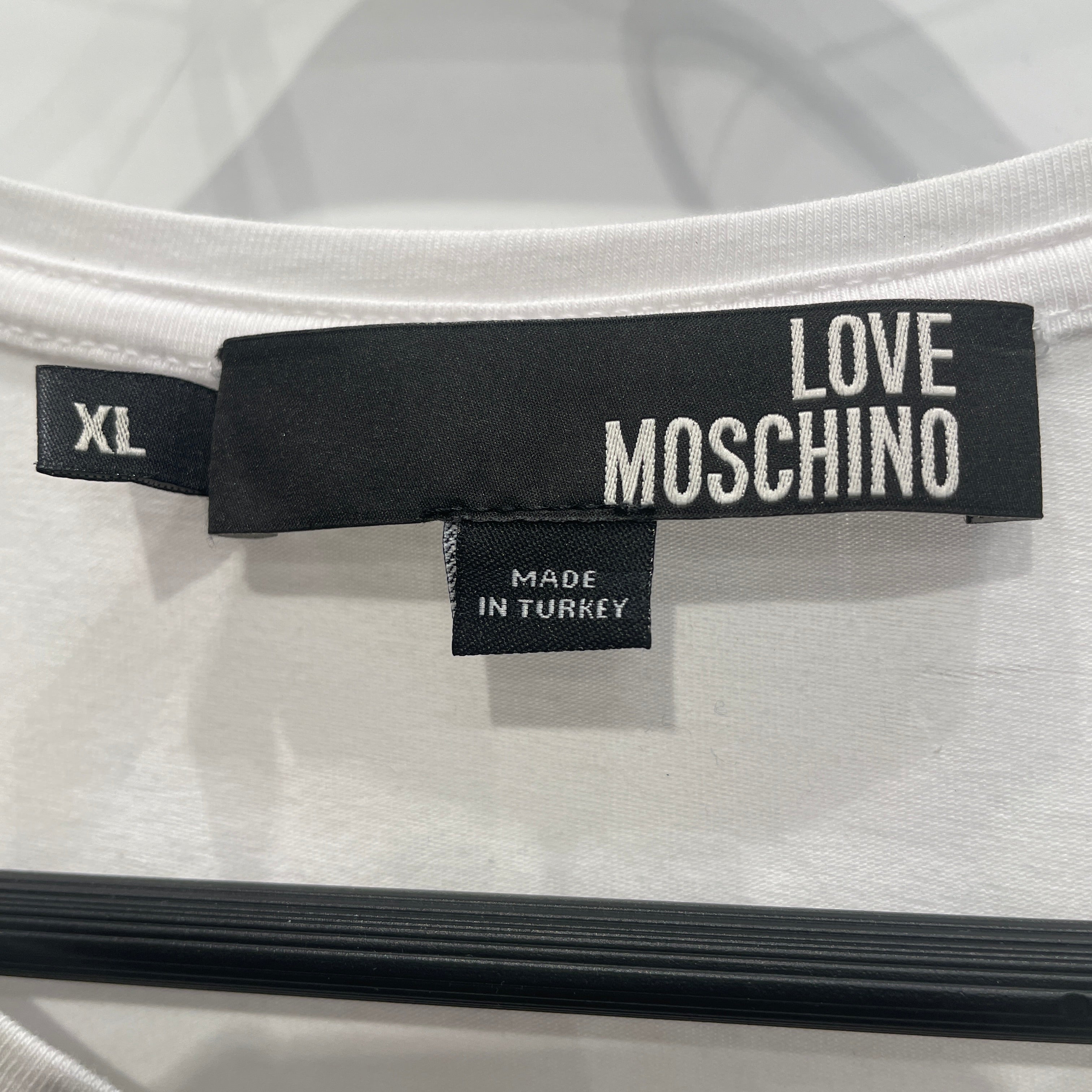 LOVE MOSCHINO/T-Shirt/XL/Cotton/WHT/Graphic/BABY DEVIL GRAPHIC view 3